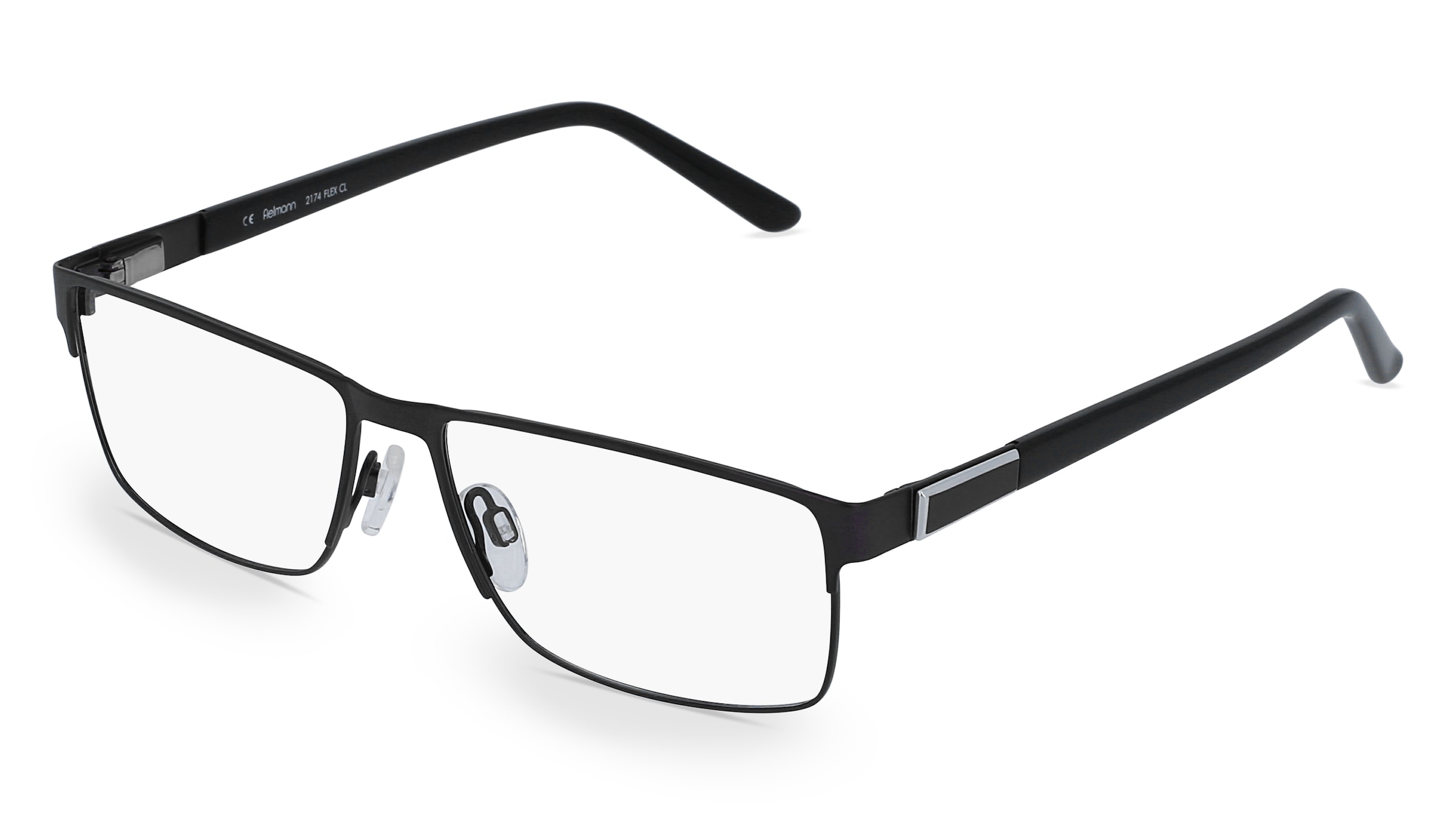 Fielmann 2174 FLEX CL Herren-Brille inkl. Gläser Vollrand Quadratisch Edelstahl-Gestell 57/15/140, Braun
