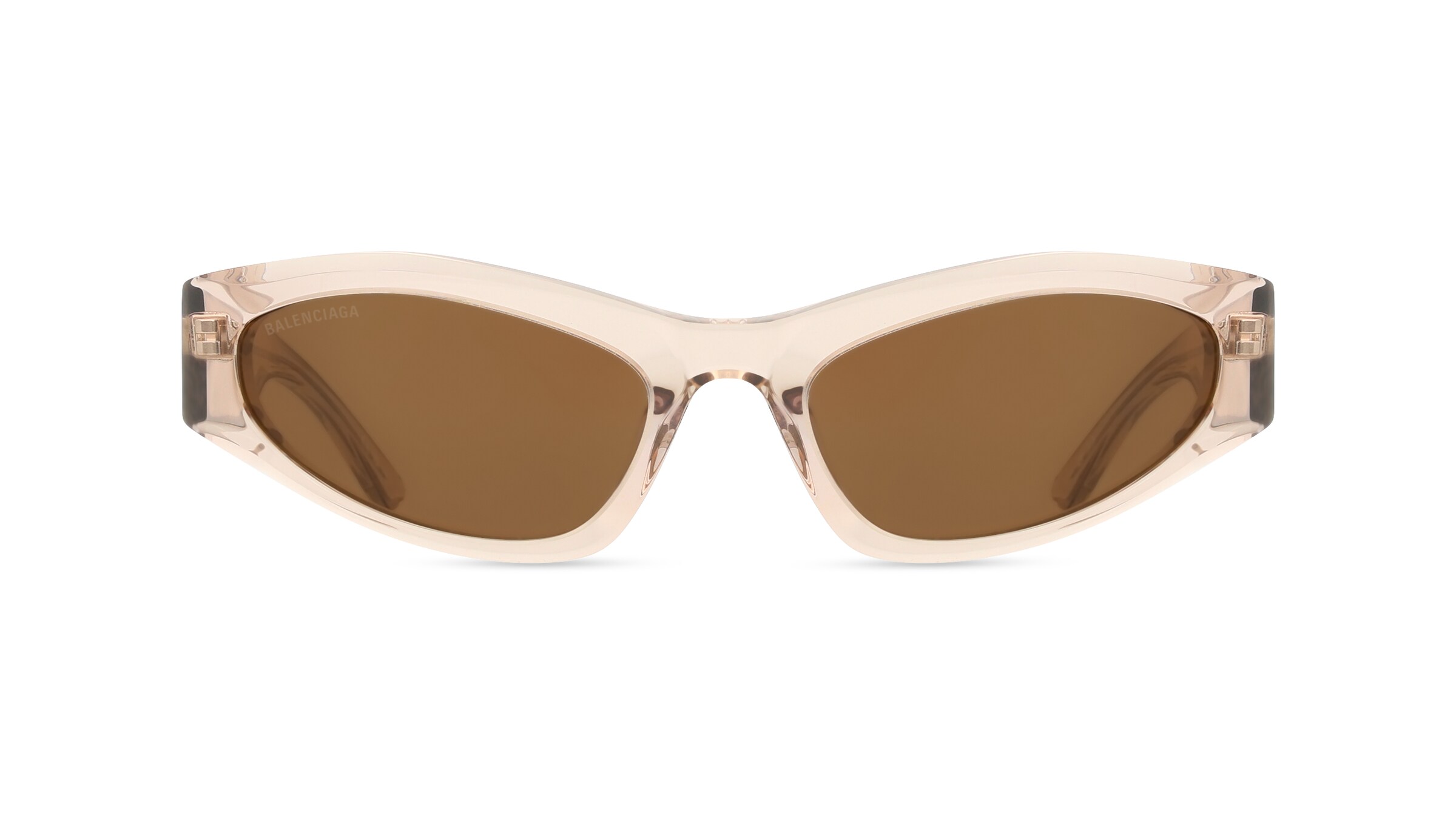 Balenciaga BB0387S Damen-Sonnenbrille Vollrand Eckig Acetat-Gestell, Beige