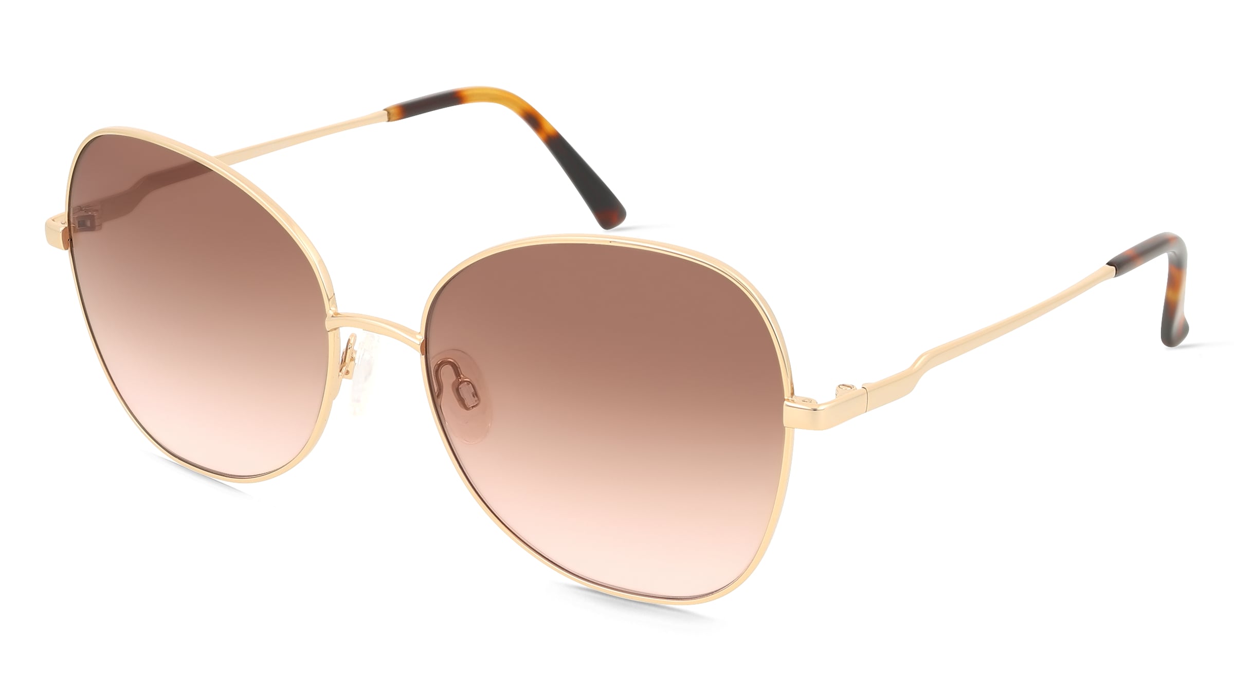 Fielmann BD 607 SUN FA KYLIE Damen-Sonnenbrille Vollrand Butterfly Edelstahl-Gestell, Gold