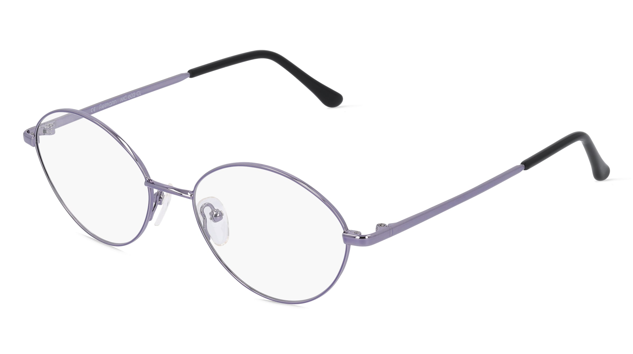 Fielmann MC 602 CL Damen-Brille inkl. Gläser Vollrand Oval Edelstahl-Gestell 51/17/135, Lila