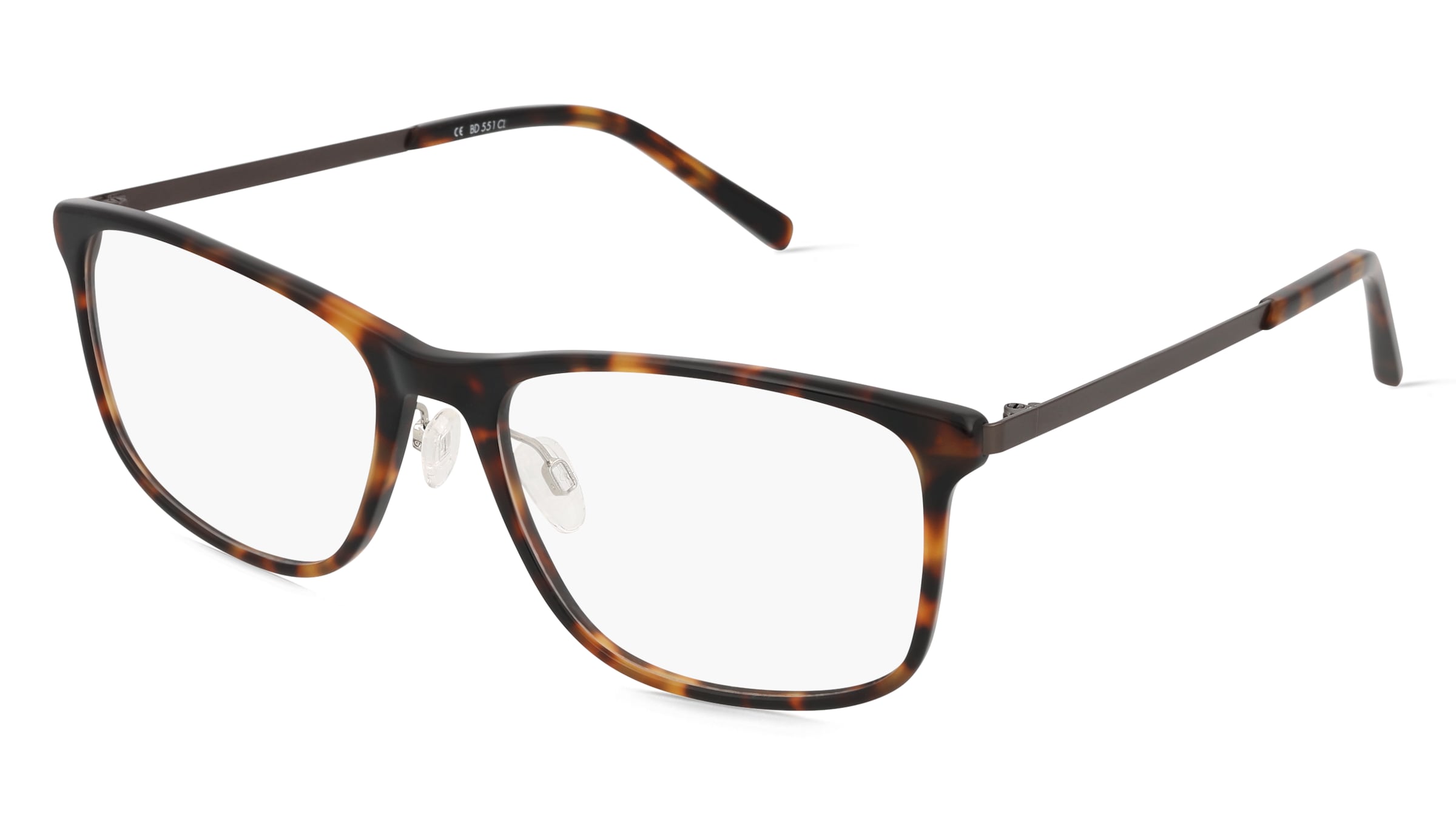 Fielmann BD 551 CL Herren-Brille inkl. Gläser Vollrand Quadratisch Acetat-Gestell 60/19/155, Havanna