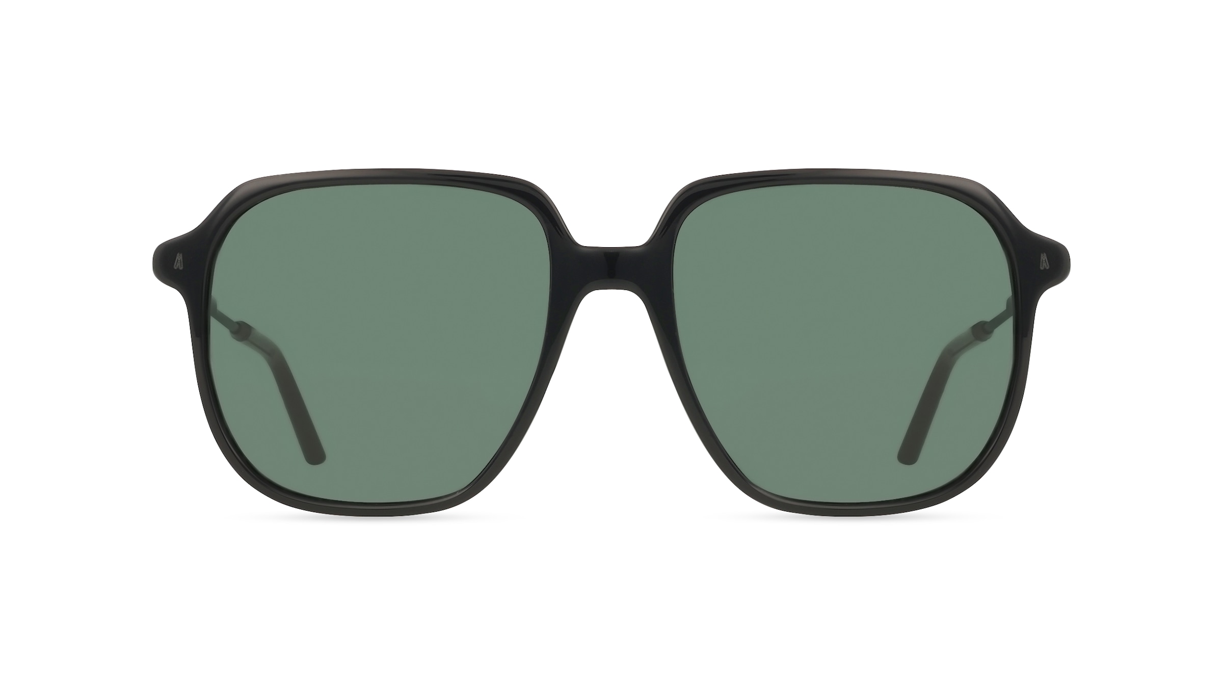 Moncler ME6010 Unisex-Sonnenbrille Vollrand Pilot Acetat-Gestell, schwarz