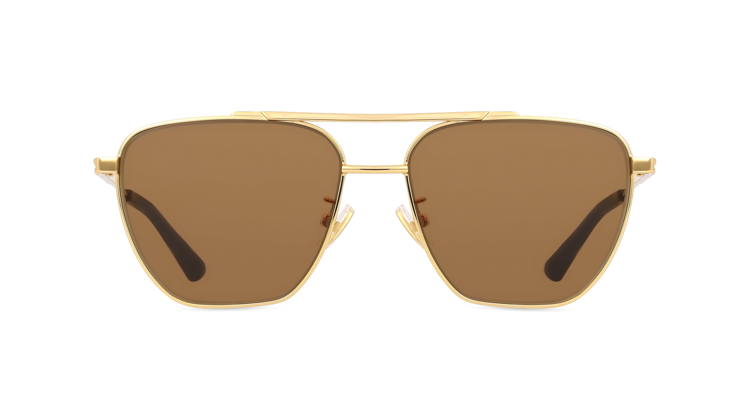 Bottega Veneta BV1236S Herren-Sonnenbrille Vollrand Pilot Metall-Gestell, gold