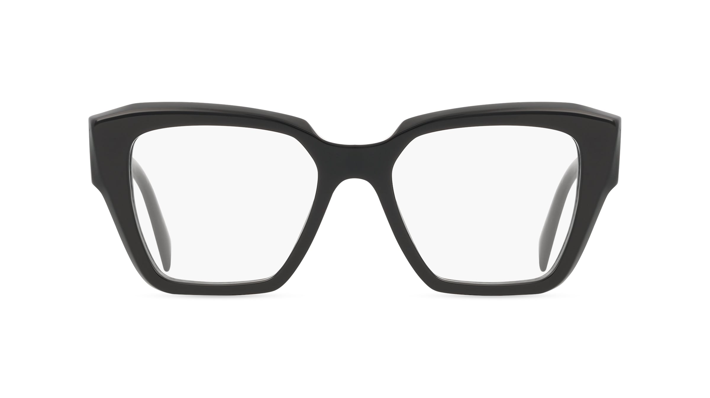 Prada PR09ZV Damen-Brille inkl. Gläser Vollrand Eckig Acetat-Gestell 51mm/17mm/140mm, schwarz