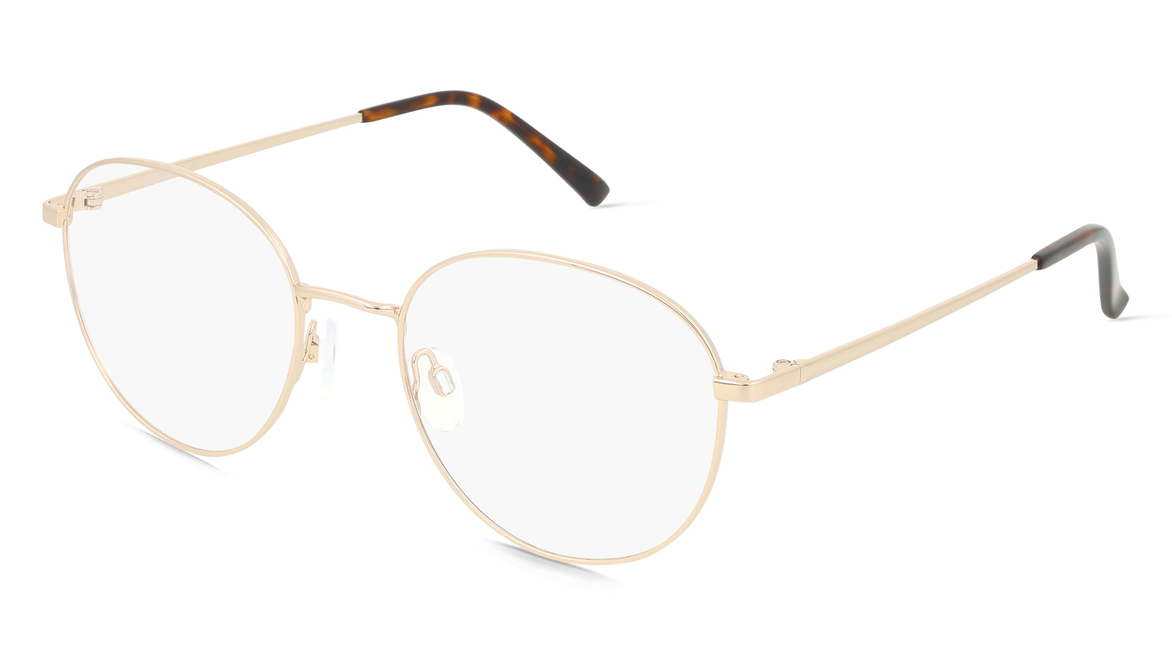 Fielmann BD 600 CL BO Unisex-Brille inkl. Gläser Vollrand Panto Edelstahl-Gestell 46/20/135, Gold