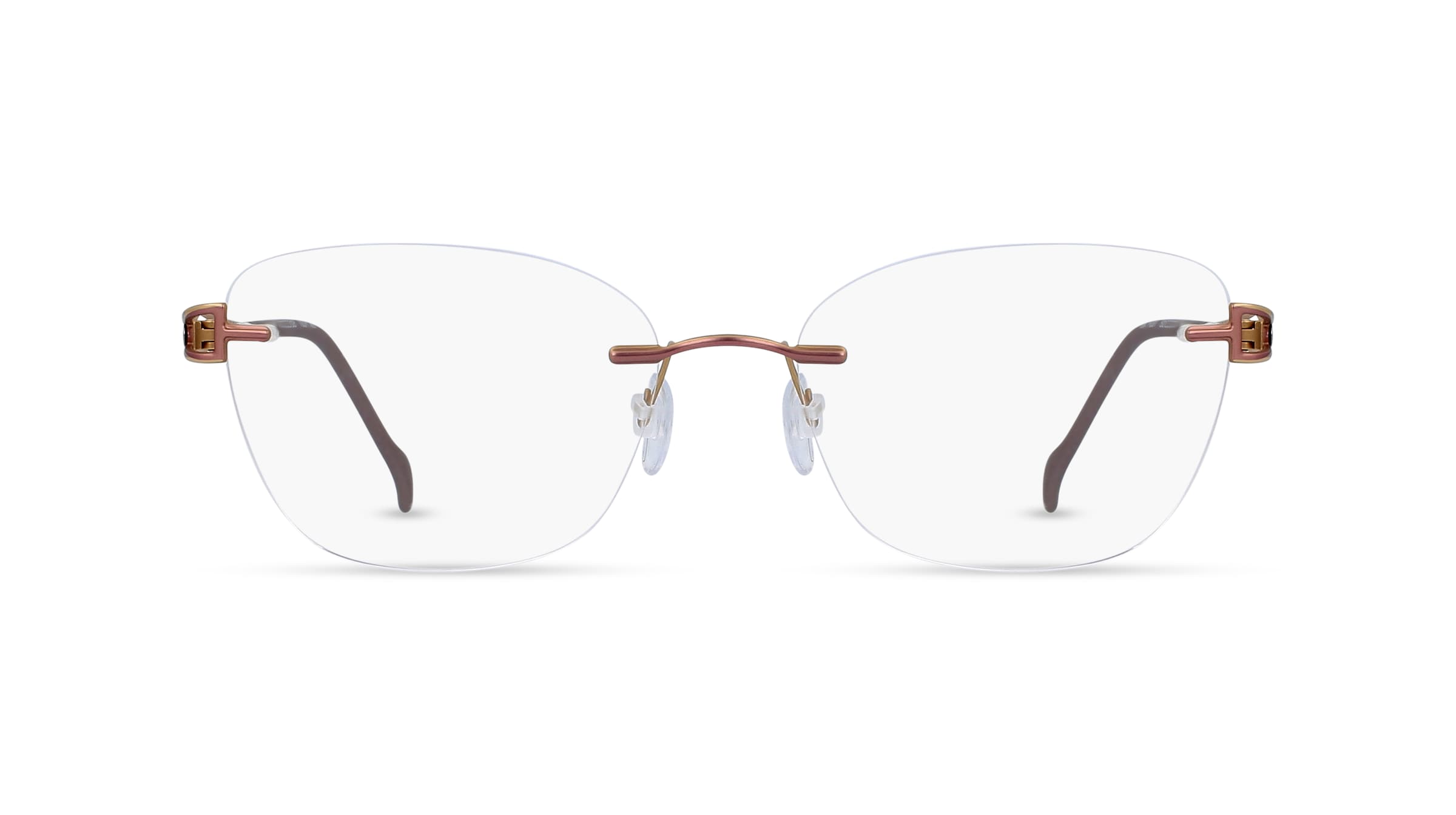 Fielmann COMFORT 117 CL Damen-Brille inkl. Gläser Randlos Eckig Titan-Gestell 52mm/17mm/135mm, lila