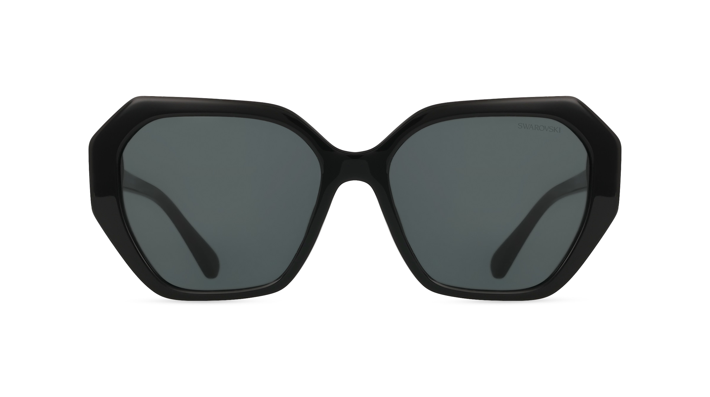 Swarovski 0SK6017 Damen-Sonnenbrille Vollrand Eckig Metall-Gestell, schwarz