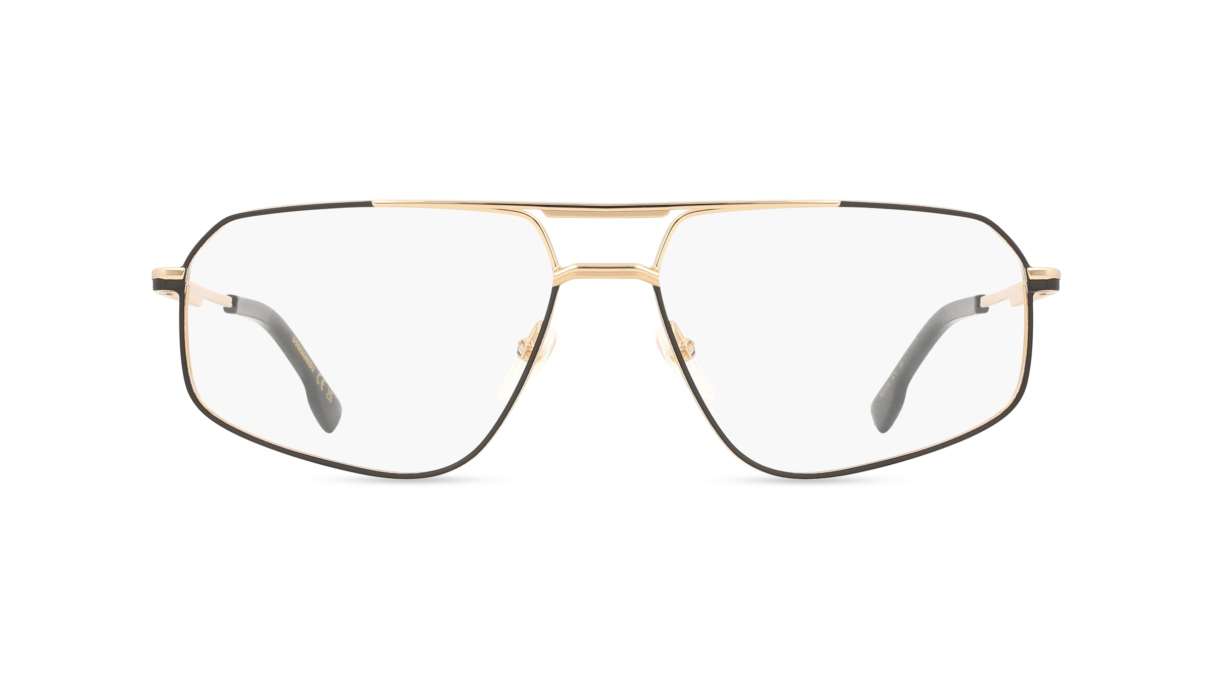 Dsquared2 D20176 Herren-Brille inkl. Gläser Vollrand Pilot Metall-Gestell 59/15/145, schwarz