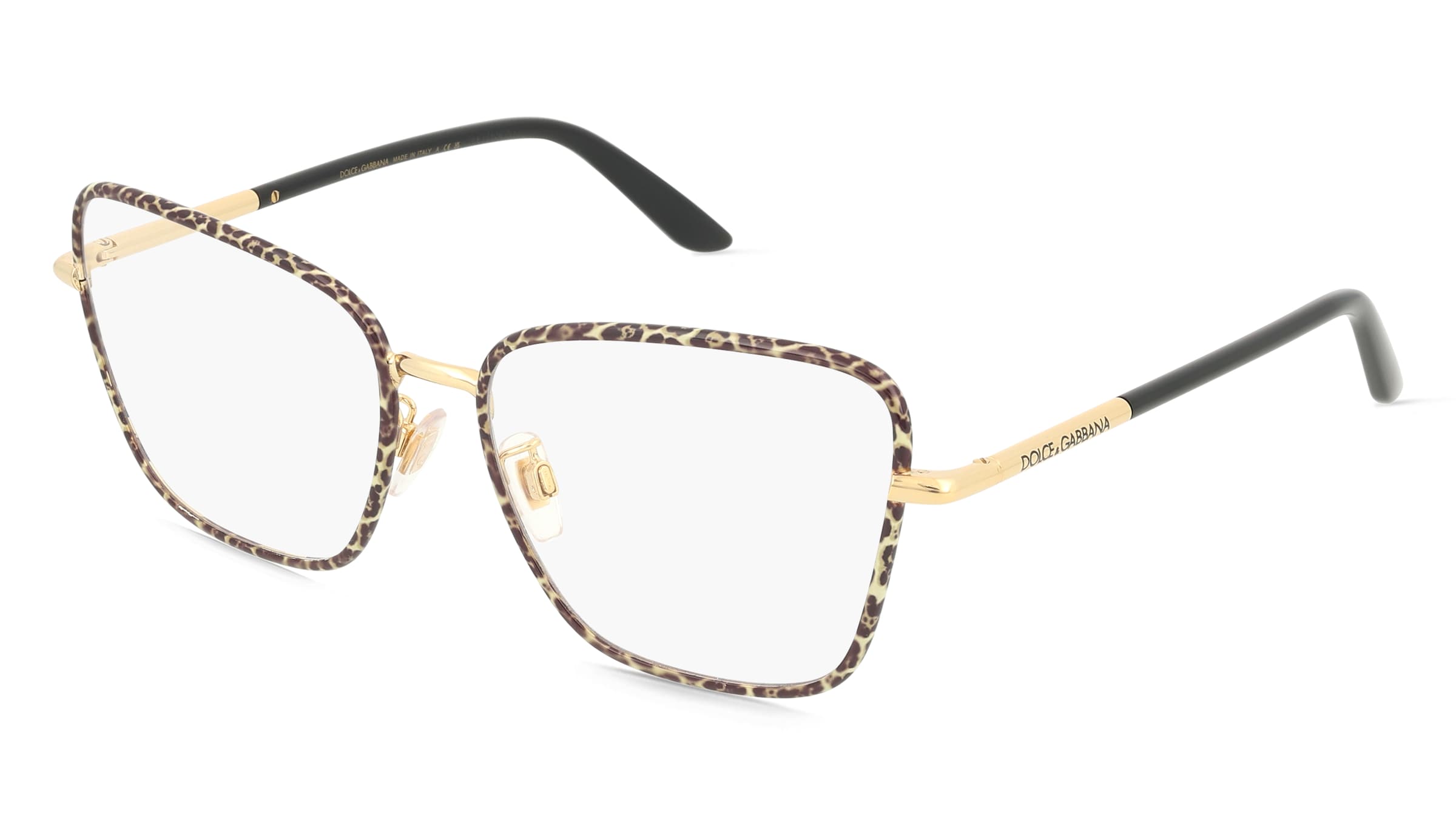 Dolce&amp;Gabbana DG1359 Damen-Brille inkl. Gläser Vollrand Cat Eye Metall-Gestell 57/17/145, Gold