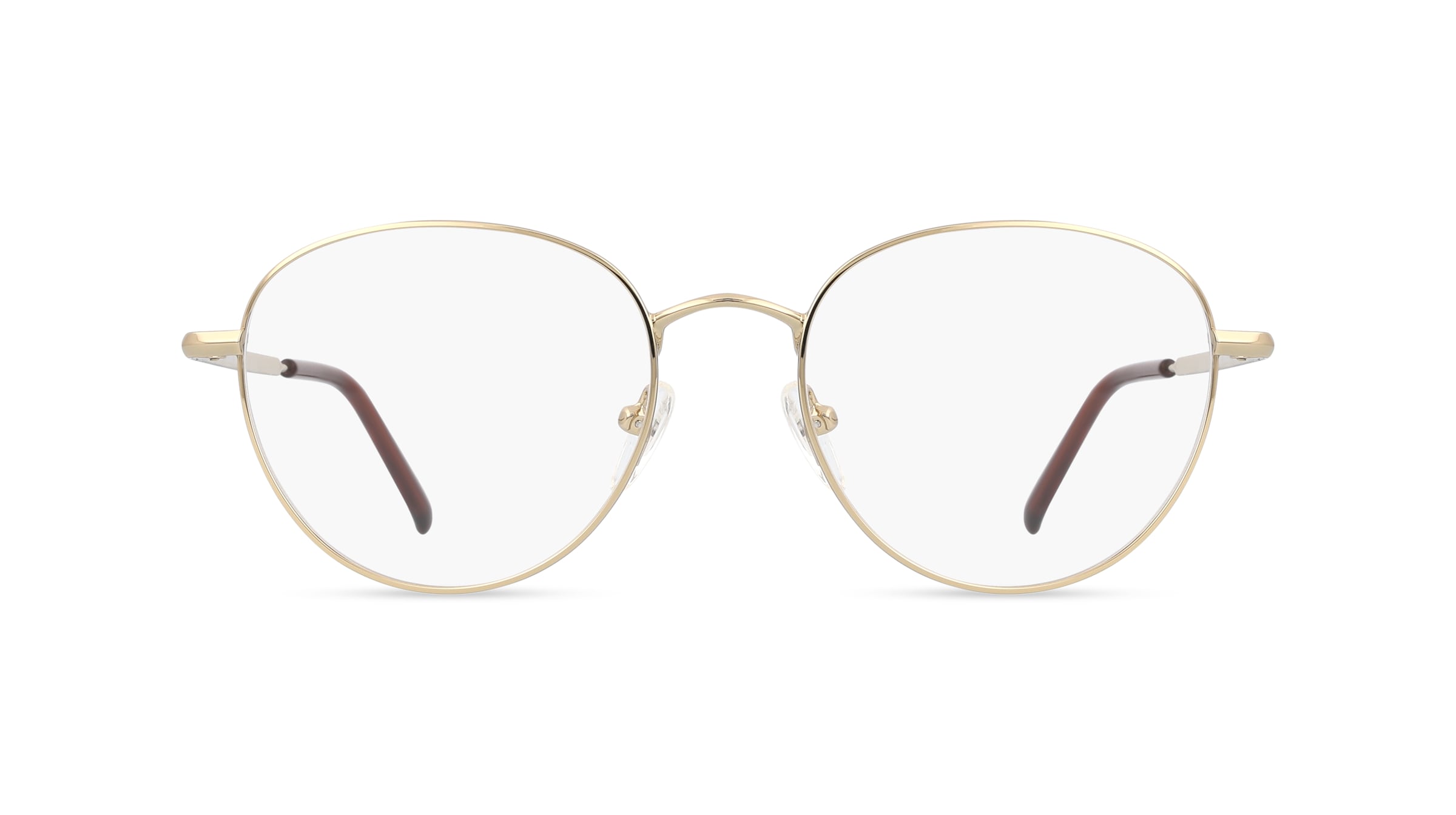 Fielmann MC 586 CL Unisex-Brille inkl. Gläser Vollrand Panto Edelstahl-Gestell 50mm/19mm/140mm, gold