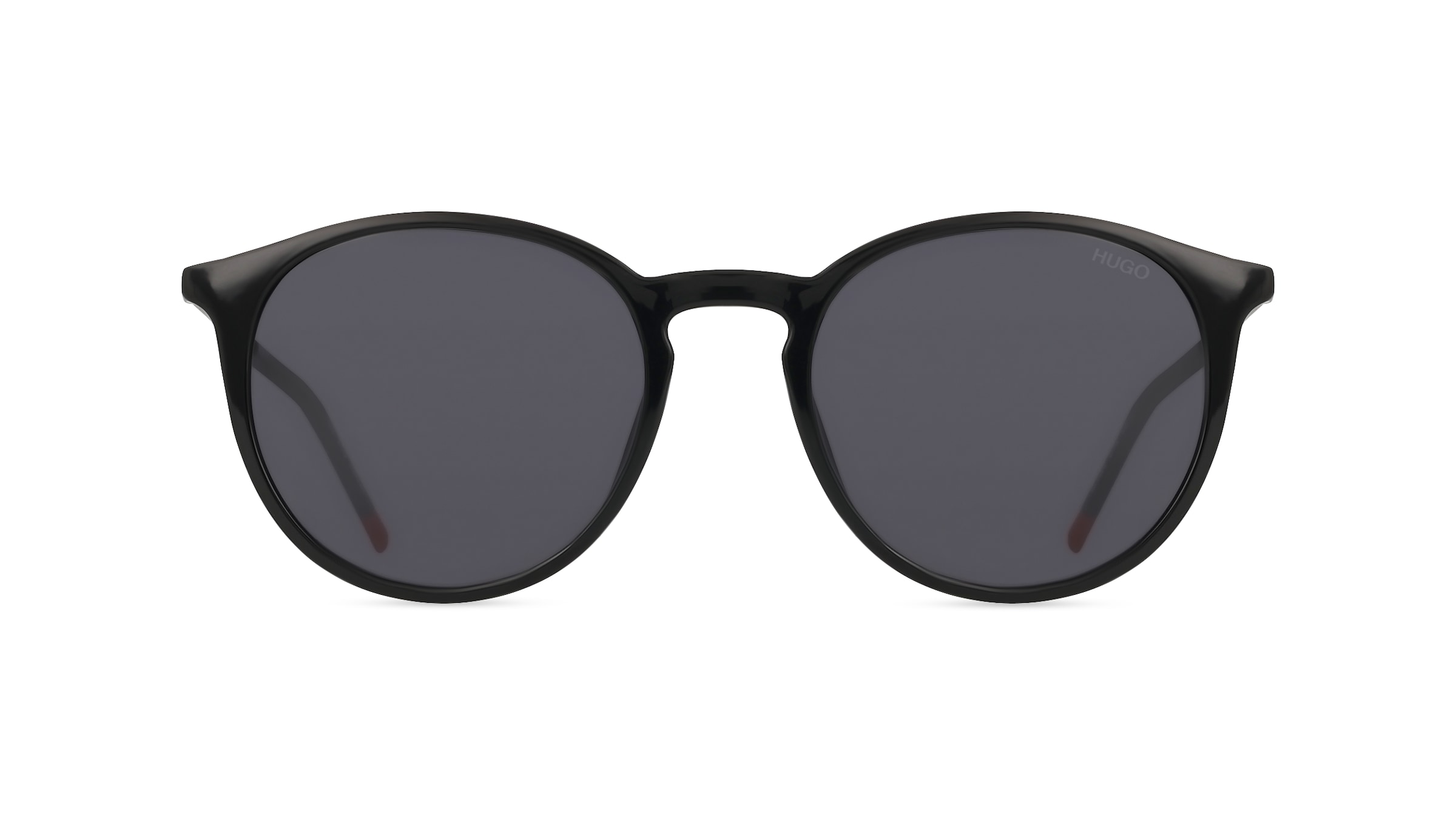 Hugo HG 1286/S Herren-Sonnenbrille Vollrand Rund Kunststoff-Gestell, schwarz