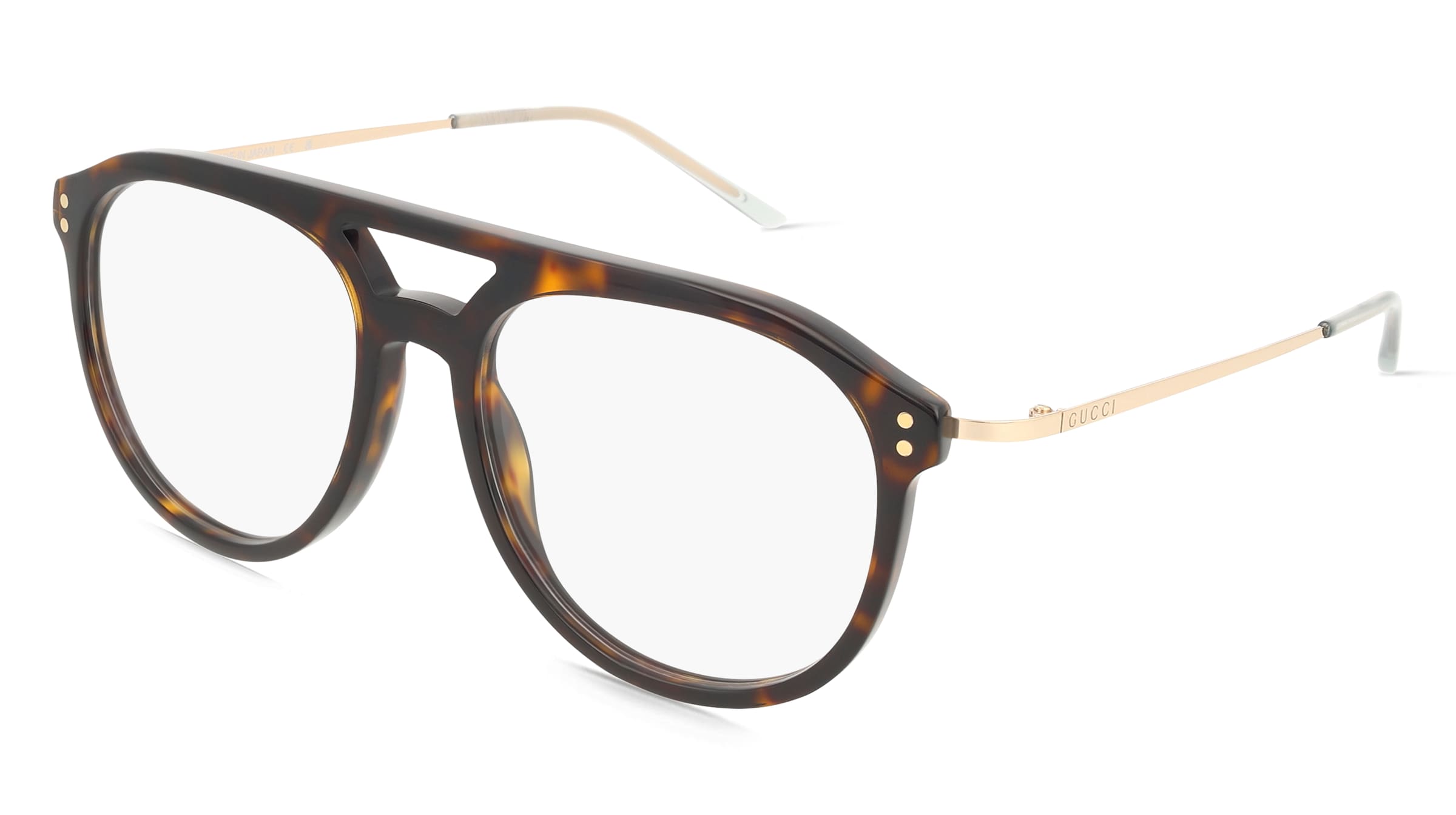 Gucci GG1708O Unisex-Brille inkl. Gläser Vollrand Quadratisch Acetat-Gestell 53/17/140, Havanna