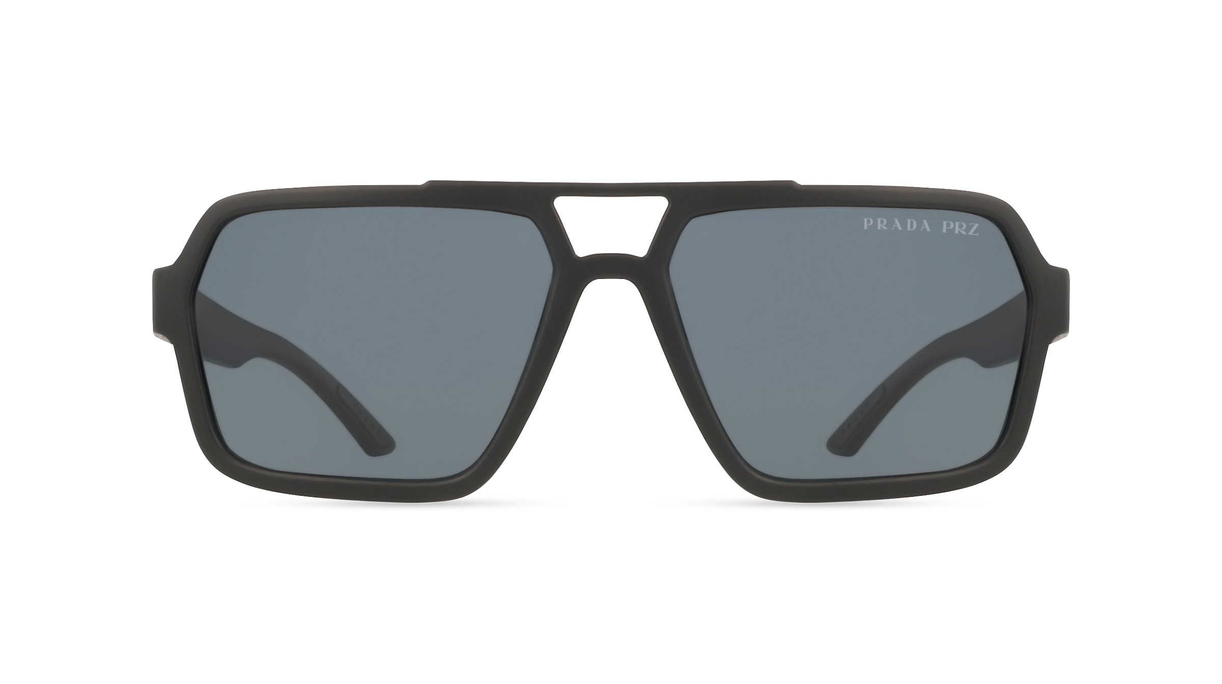 Prada Linea Rossa 0PS A06S Herren-Sonnenbrille Vollrand Pilot Kunststoff-Gestell, schwarz