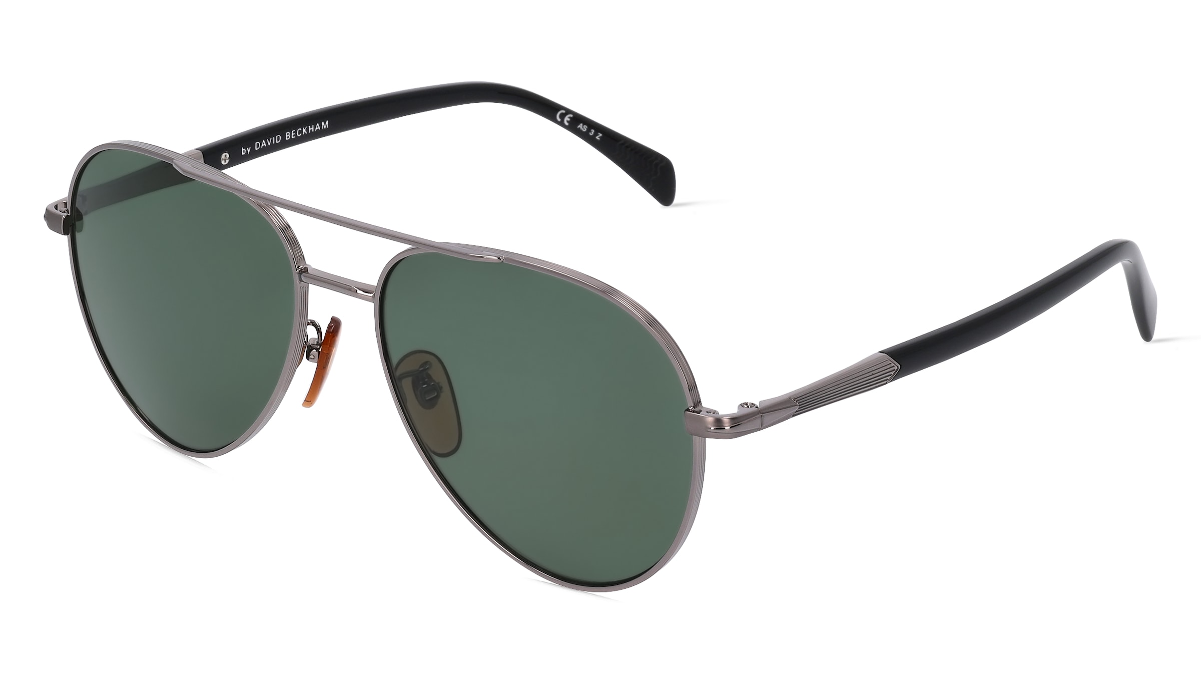 Safilo David Beckham DB 1118/G/S Herren-Sonnenbrille Vollrand Pilot Metall-Gestell, Silber