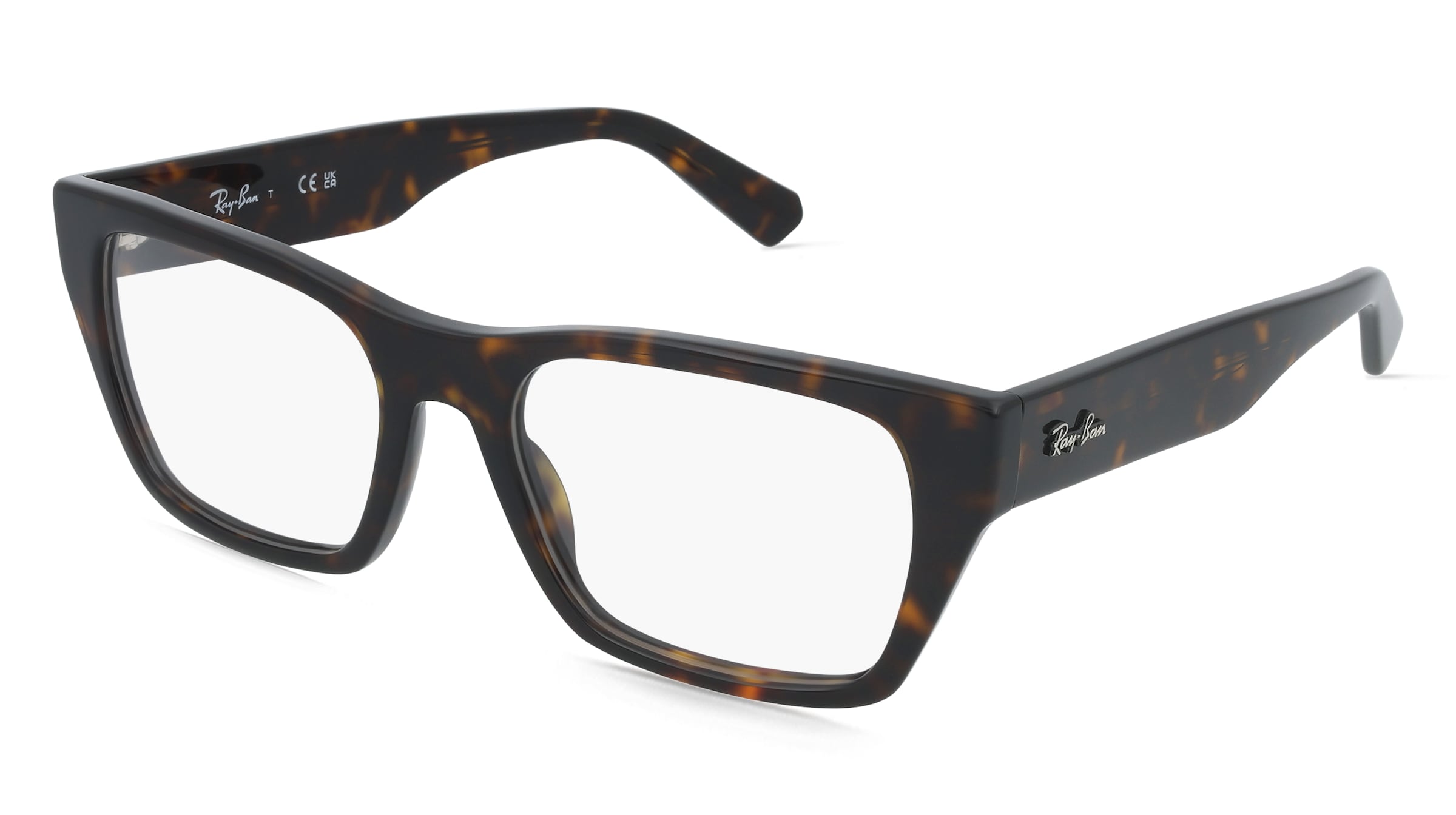 Ray-Ban 0RX5448 Unisex-Brille inkl. Gläser Vollrand Geometrisch Acetat-Gestell 55/19/145, Havanna