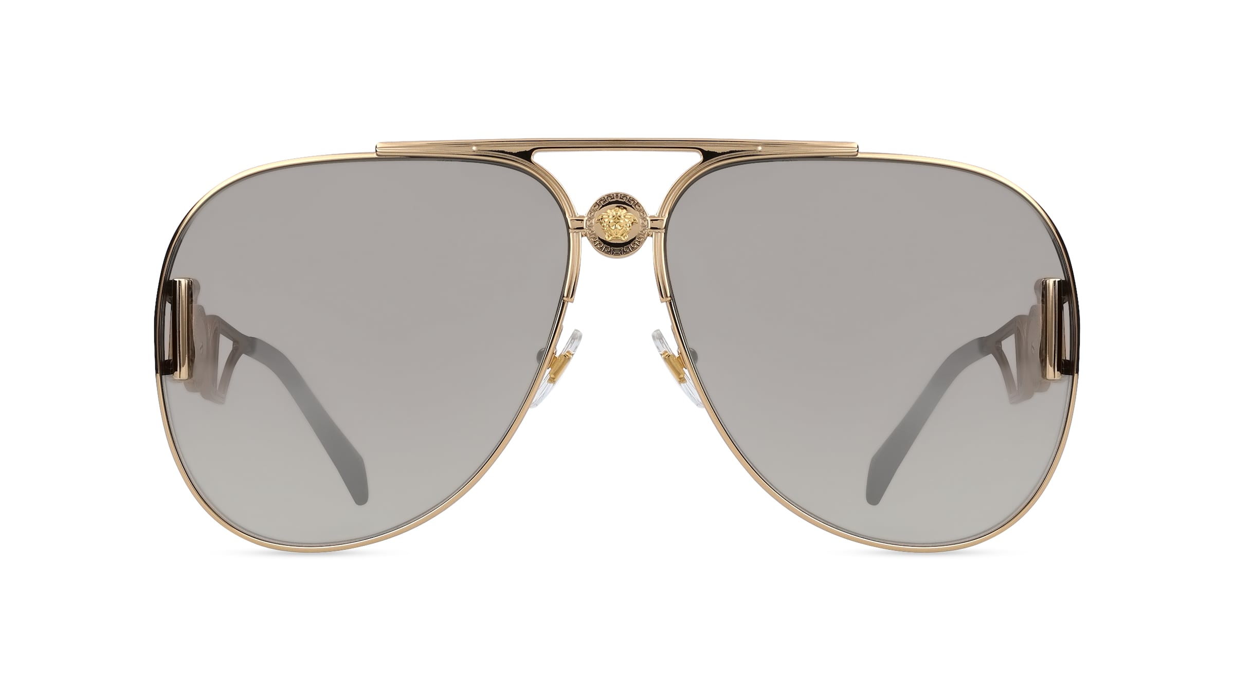 Versace VE2255 Unisex-Sonnenbrille Vollrand Pilot Metall-Gestell, gold