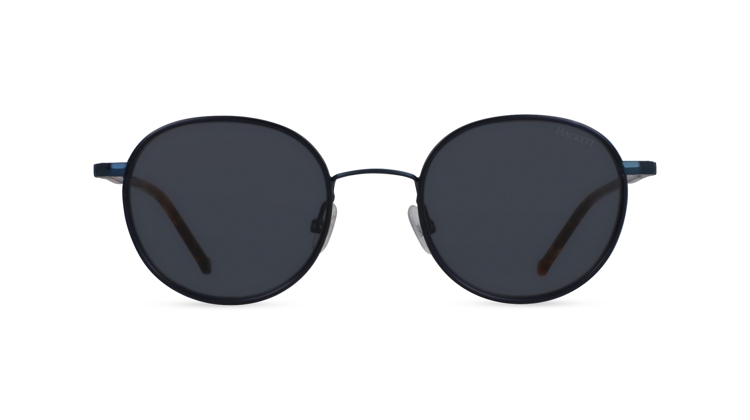 Hackett HE 907 Unisex-Sonnenbrille Vollrand Rund Metall-Gestell, schwarz