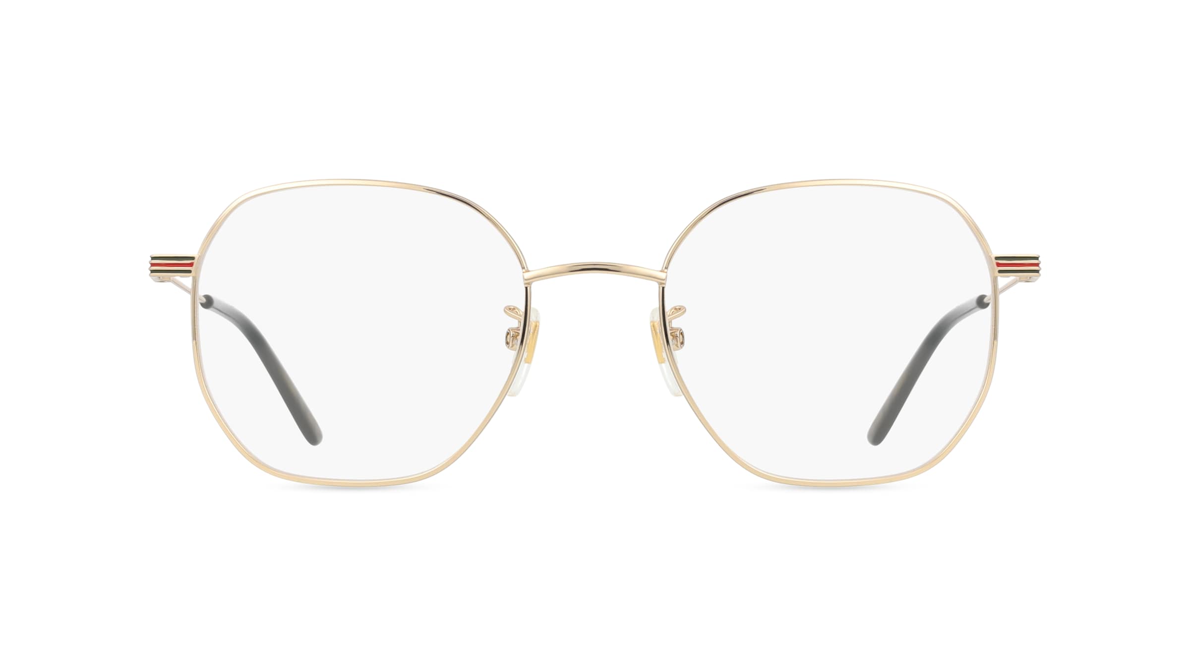 Gucci GG1125OA Unisex-Brille inkl. Gläser Vollrand Achteckig Metall-Gestell 53mm/20mm/145mm, gold