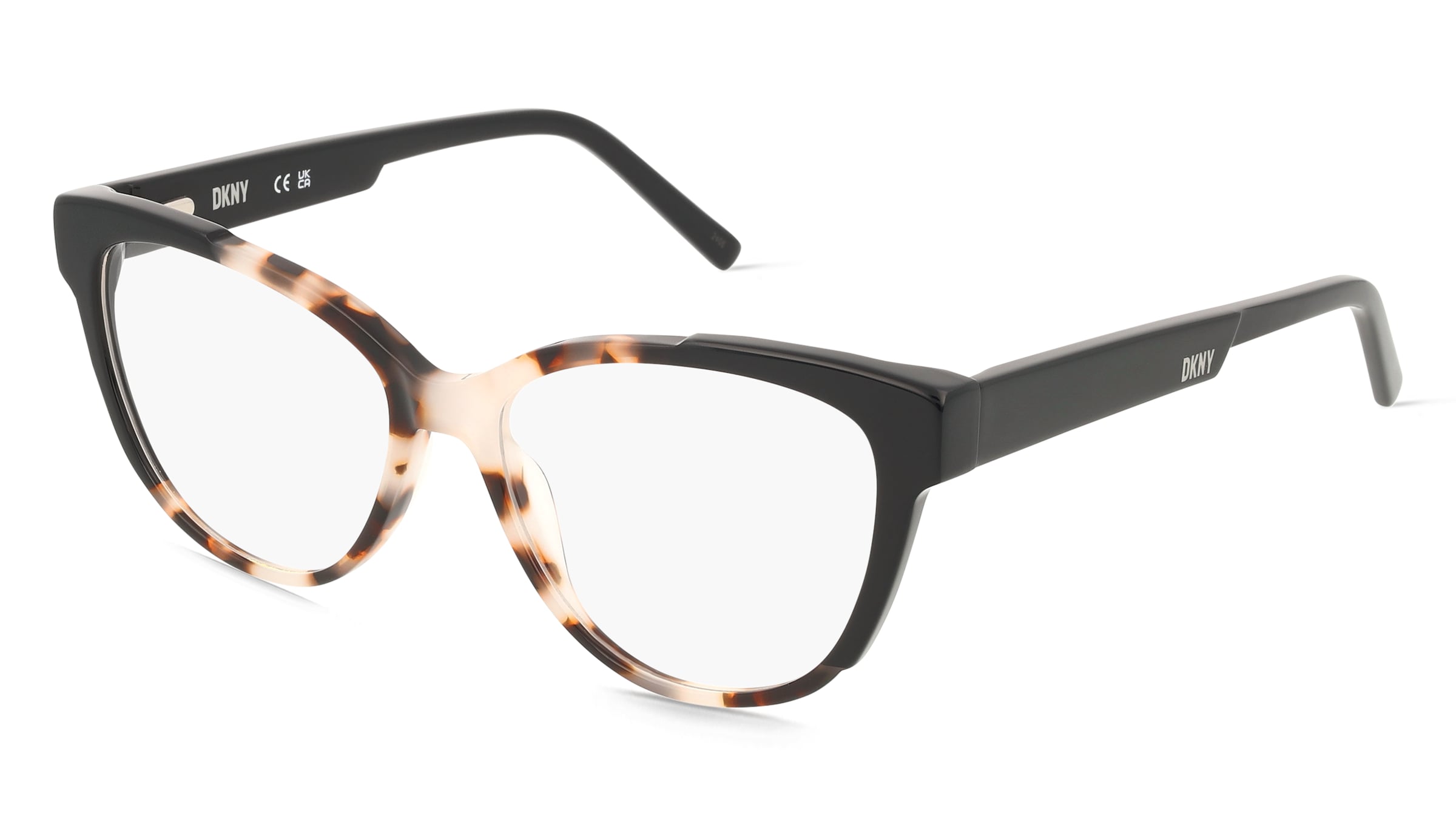 DKNY DK5073 Damen-Brille inkl. Gläser Vollrand Rund Acetat-Gestell 52/15/140, Schwarz