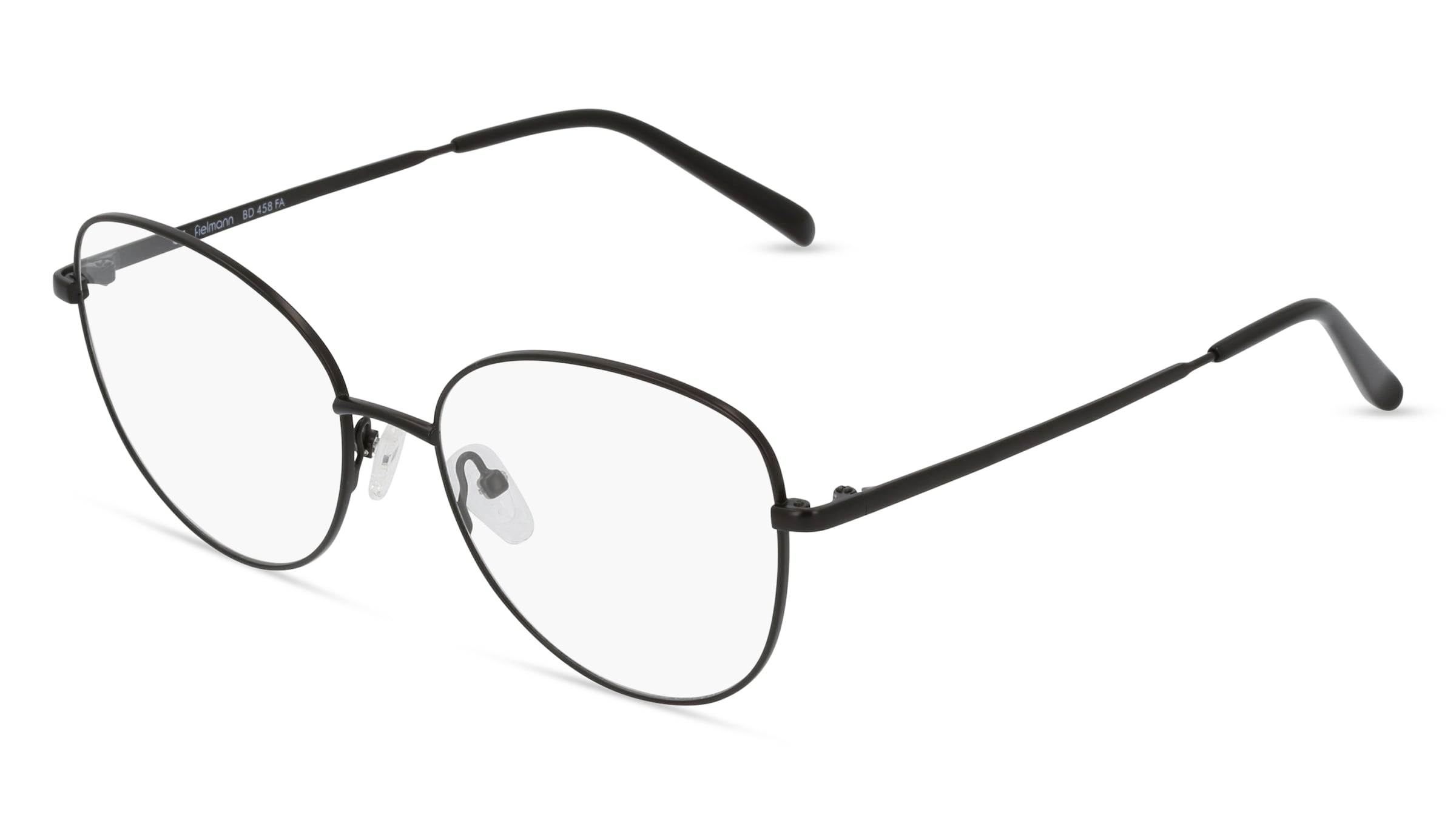Fielmann BD 458 FA Damen-Brille inkl. Gläser Vollrand Butterfly Edelstahl-Gestell 52/17/135, Schwarz