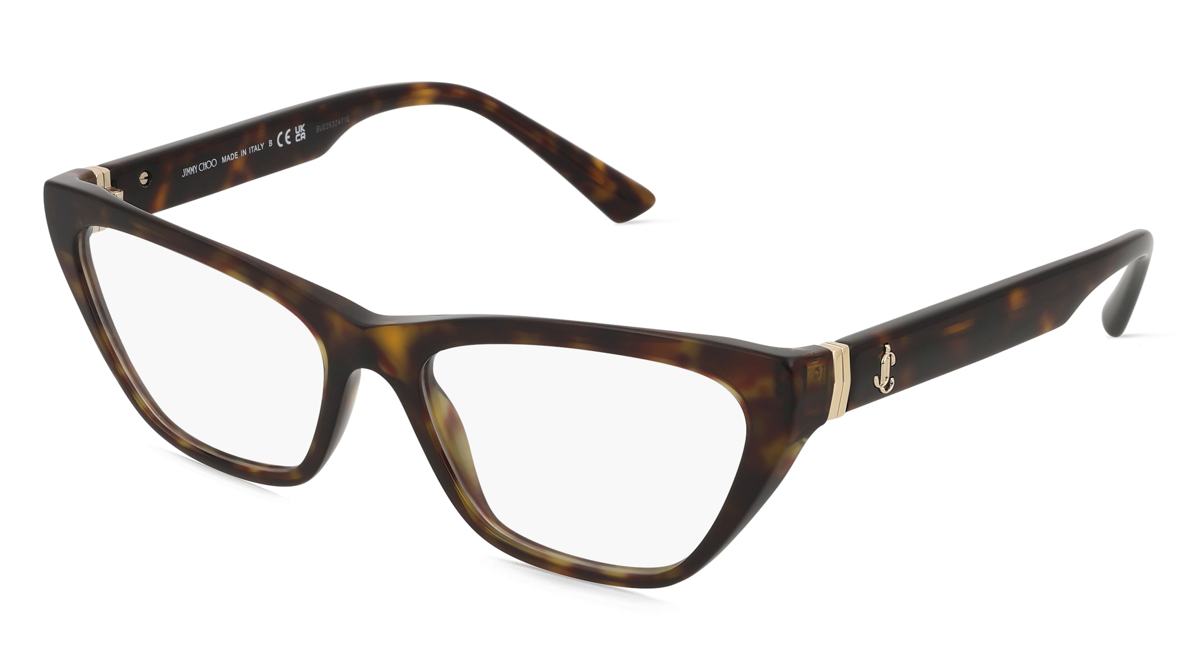 Jimmy Choo 0JC3014 Damen-Brille inkl. Gläser Vollrand Cat Eye Acetat-Gestell 54/16/140, Havanna