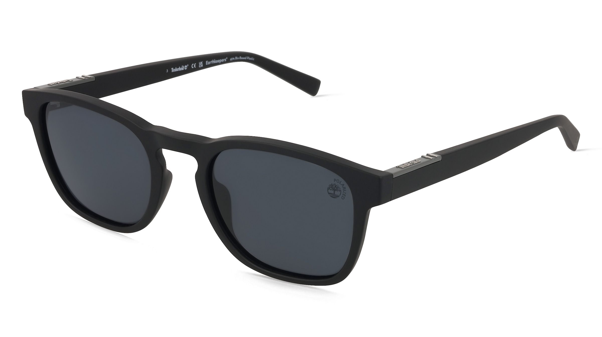 Timberland TB00007 Unisex-Sonnenbrille Vollrand Rund Kunststoff-Gestell, Schwarz