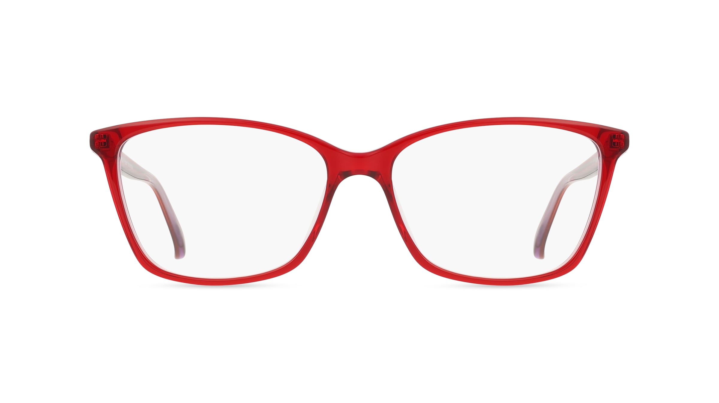 Fielmann ABC 082 FLEX CL CAMILLA Damen-Brille inkl. Gläser Vollrand Eckig Acetat-Gestell 54mm/15mm/140mm, rot