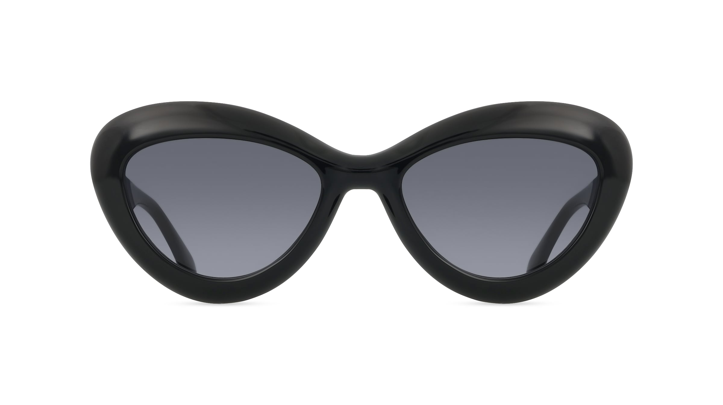 Moschino 163/S Damen-Sonnenbrille Vollrand Cateye Kunststoff-Gestell, schwarz