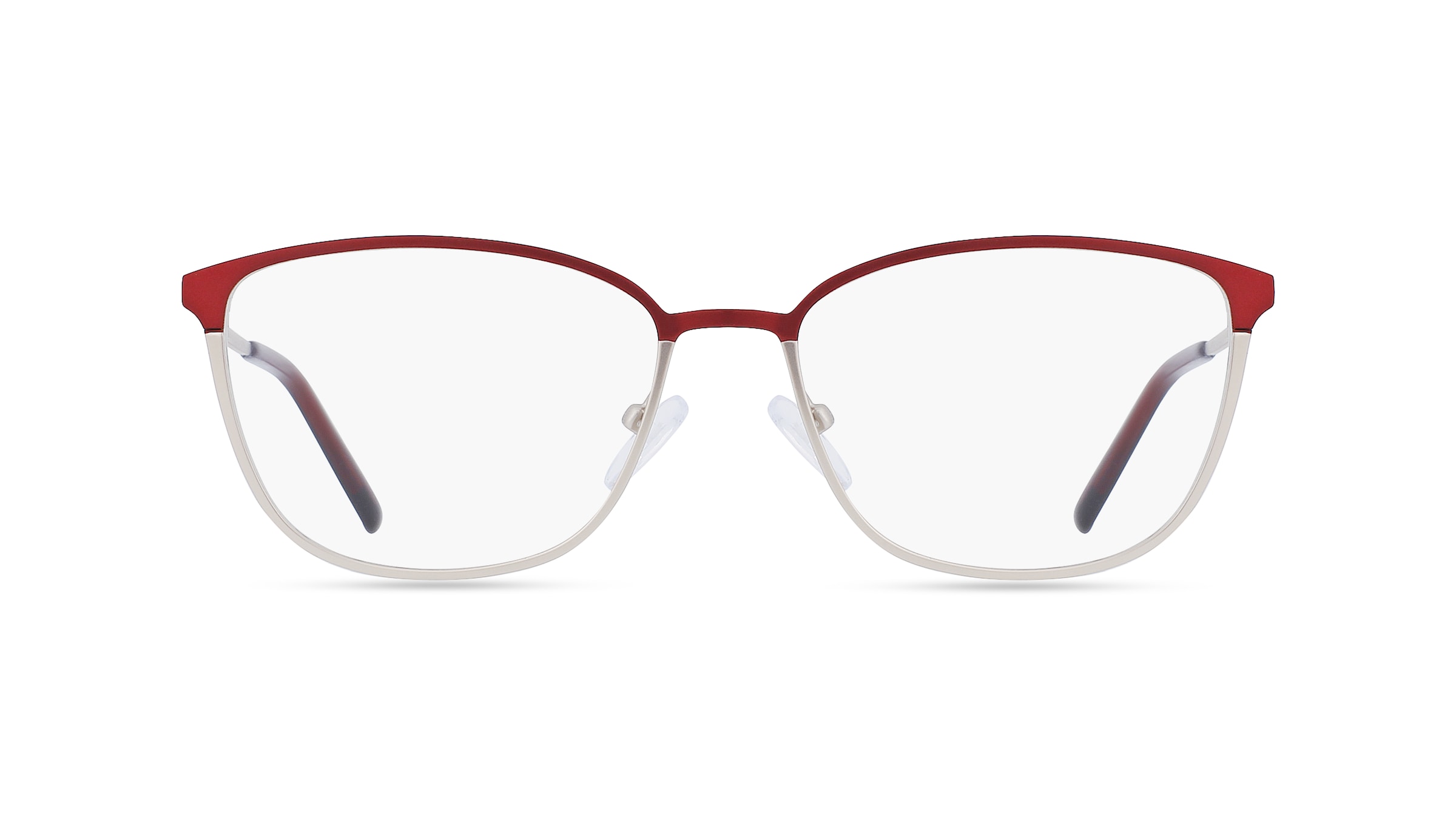 Fielmann BD 445 CL Damen-Brille inkl. Gläser Vollrand Eckig Edelstahl-Gestell 53mm/16mm/135mm, rot