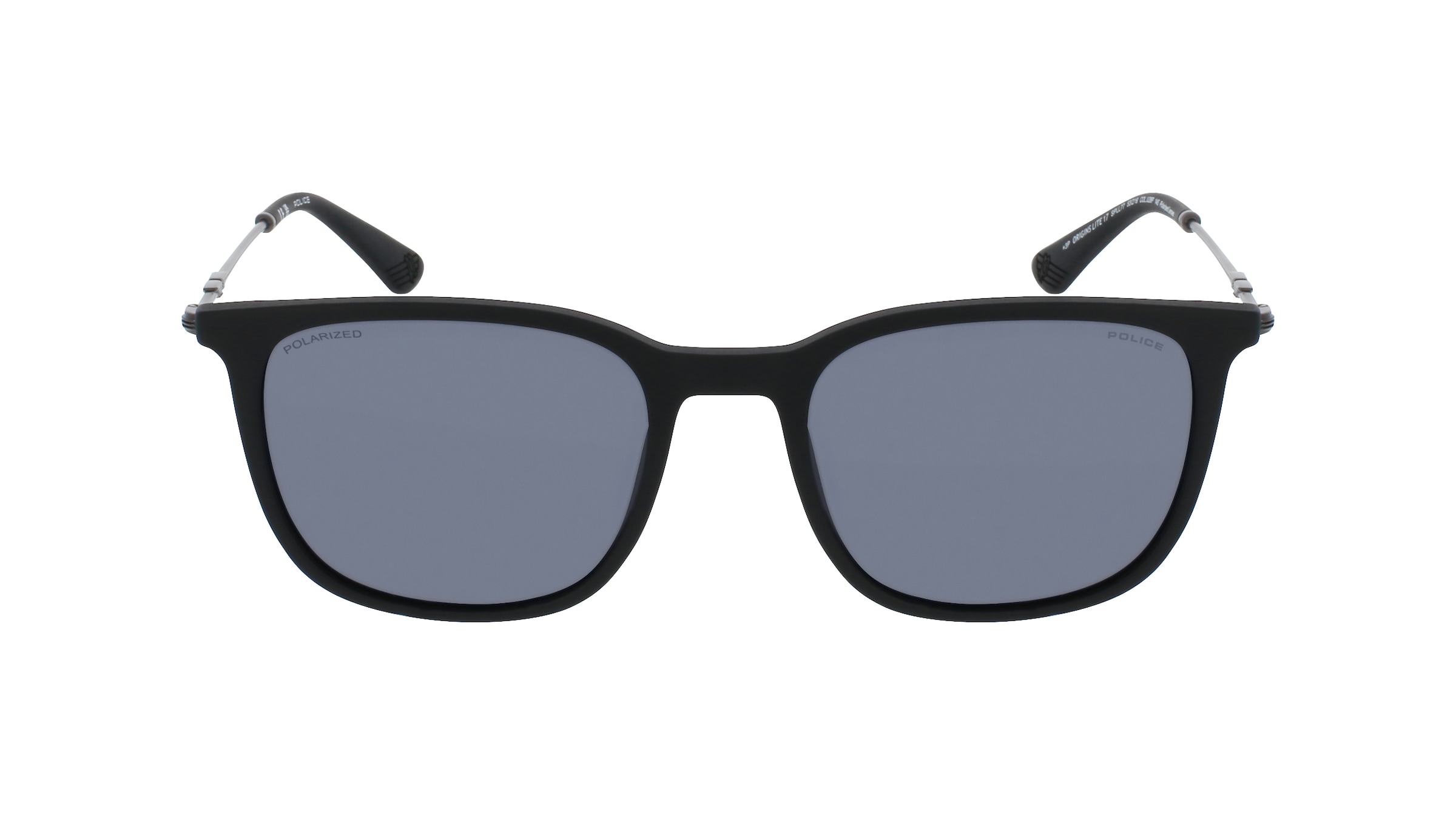 Police SPLL77 Herren-Sonnenbrille Vollrand Eckig Edelstahl-Gestell, schwarz