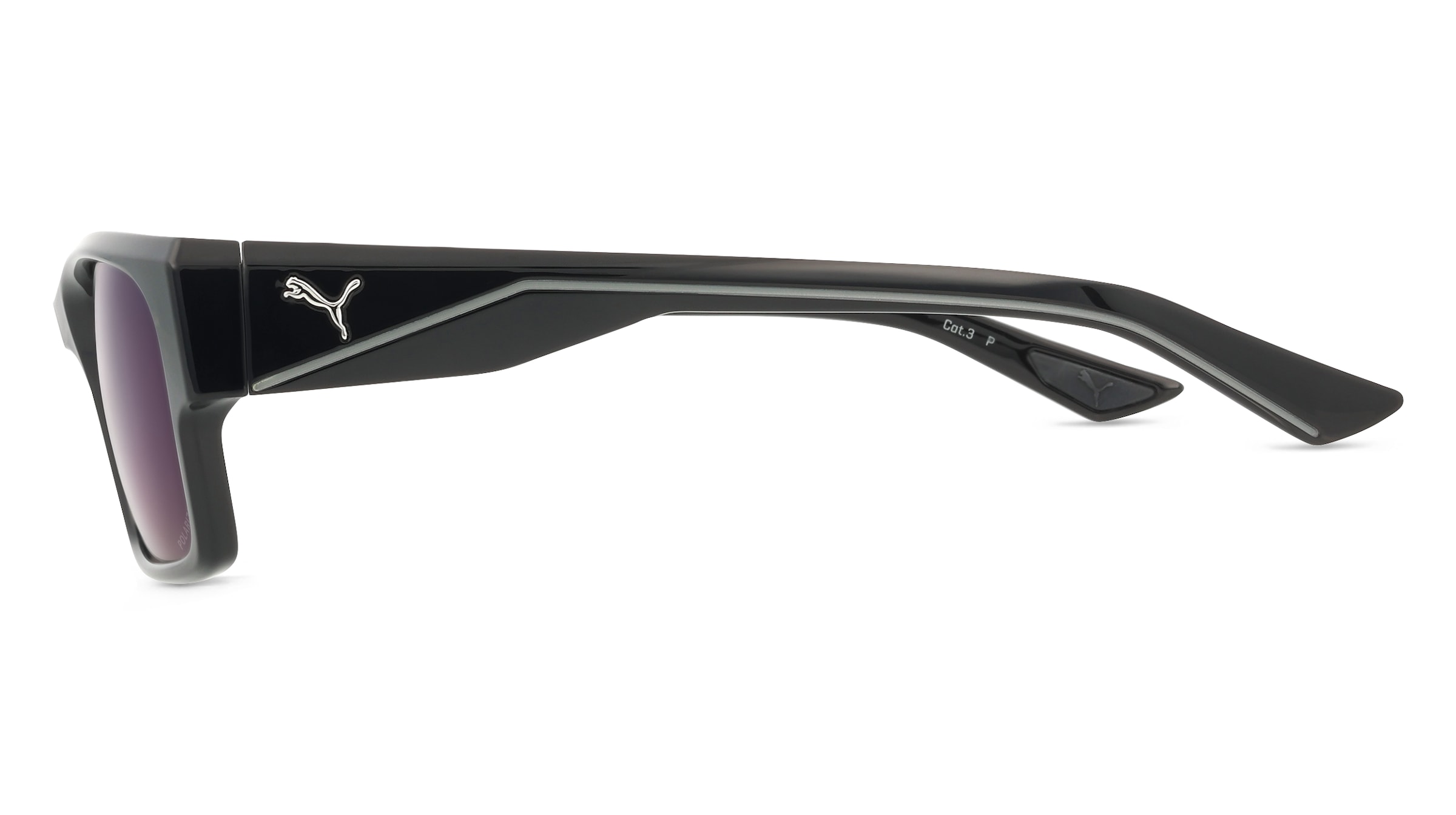 Thumbnail - Puma PU0438S Herren-Sonnenbrille Vollrand Eckig Kunststoff-Gestell, schwarz