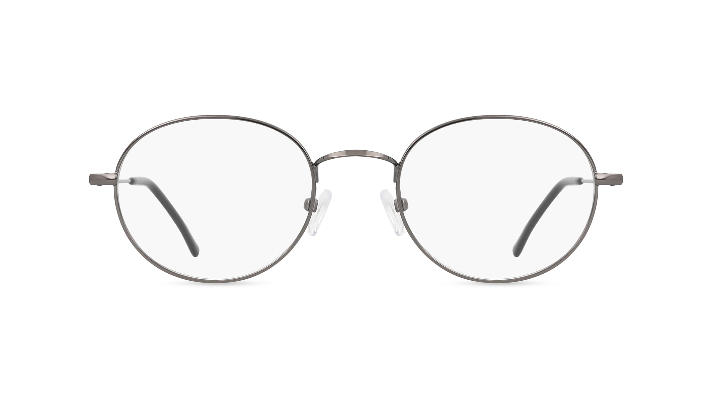 Fielmann BD 350 PANTO CL Unisex-Brille inkl. Gläser Vollrand Panto Edelstahl-Gestell 50mm/20mm/145mm, grau