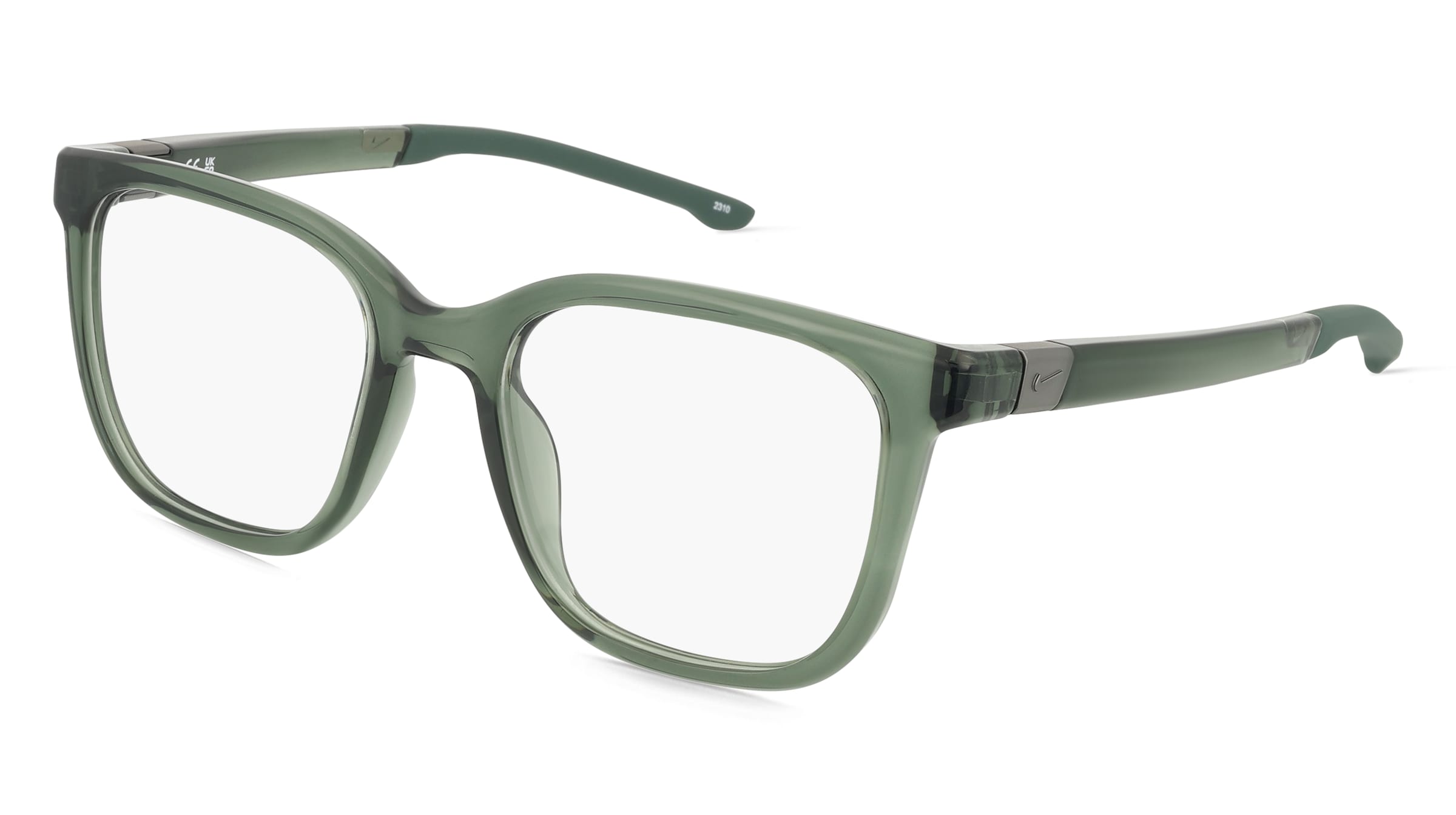 Nike 7158 Unisex-Brille inkl. Gläser Vollrand Quadratisch Propionat-Gestell 52/19/140, Grün