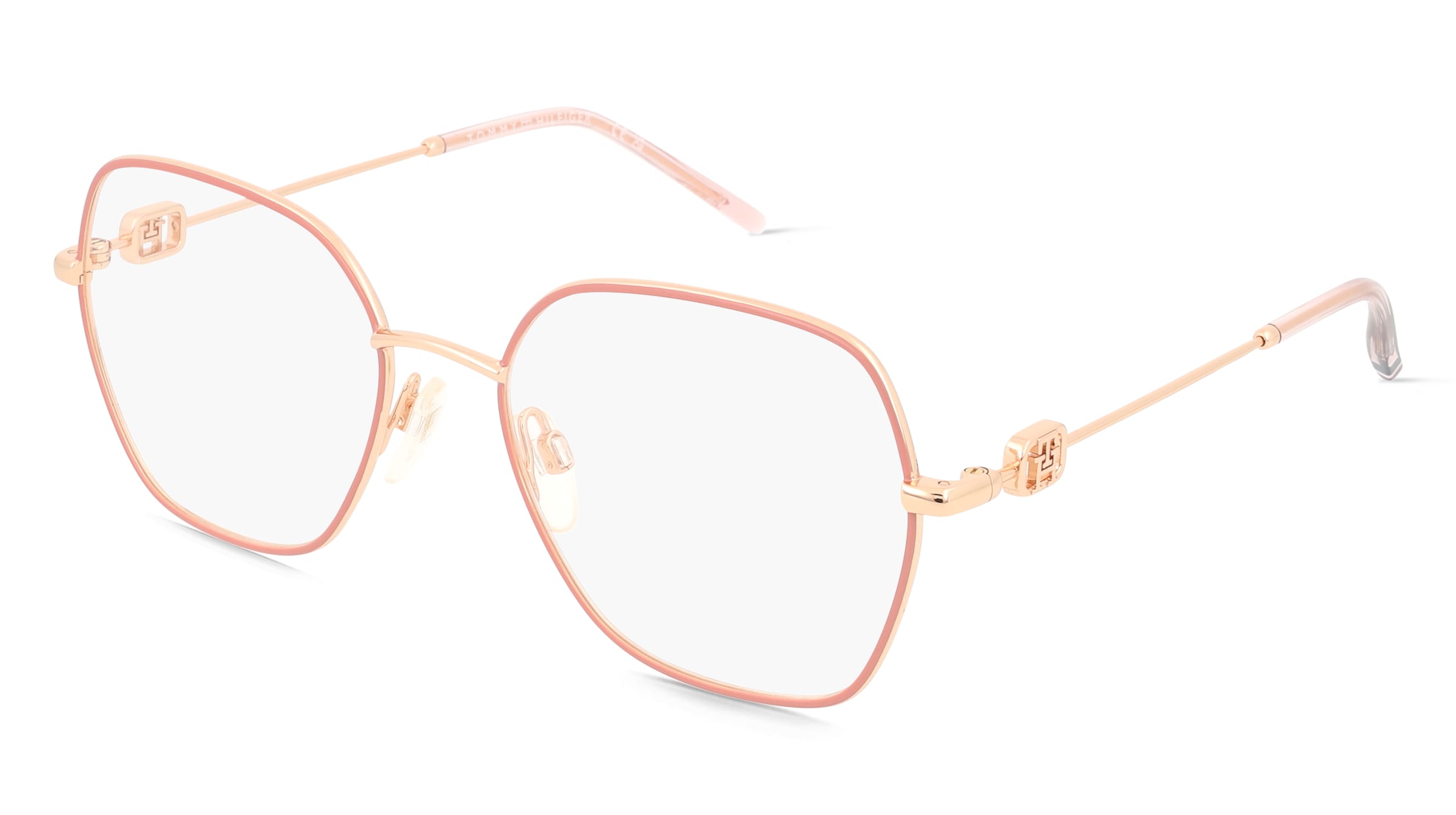 Tommy Hilfiger TH 2151 Damen-Brille inkl. Gläser Vollrand Quadratisch Metall-Gestell 53/18/140, Gold