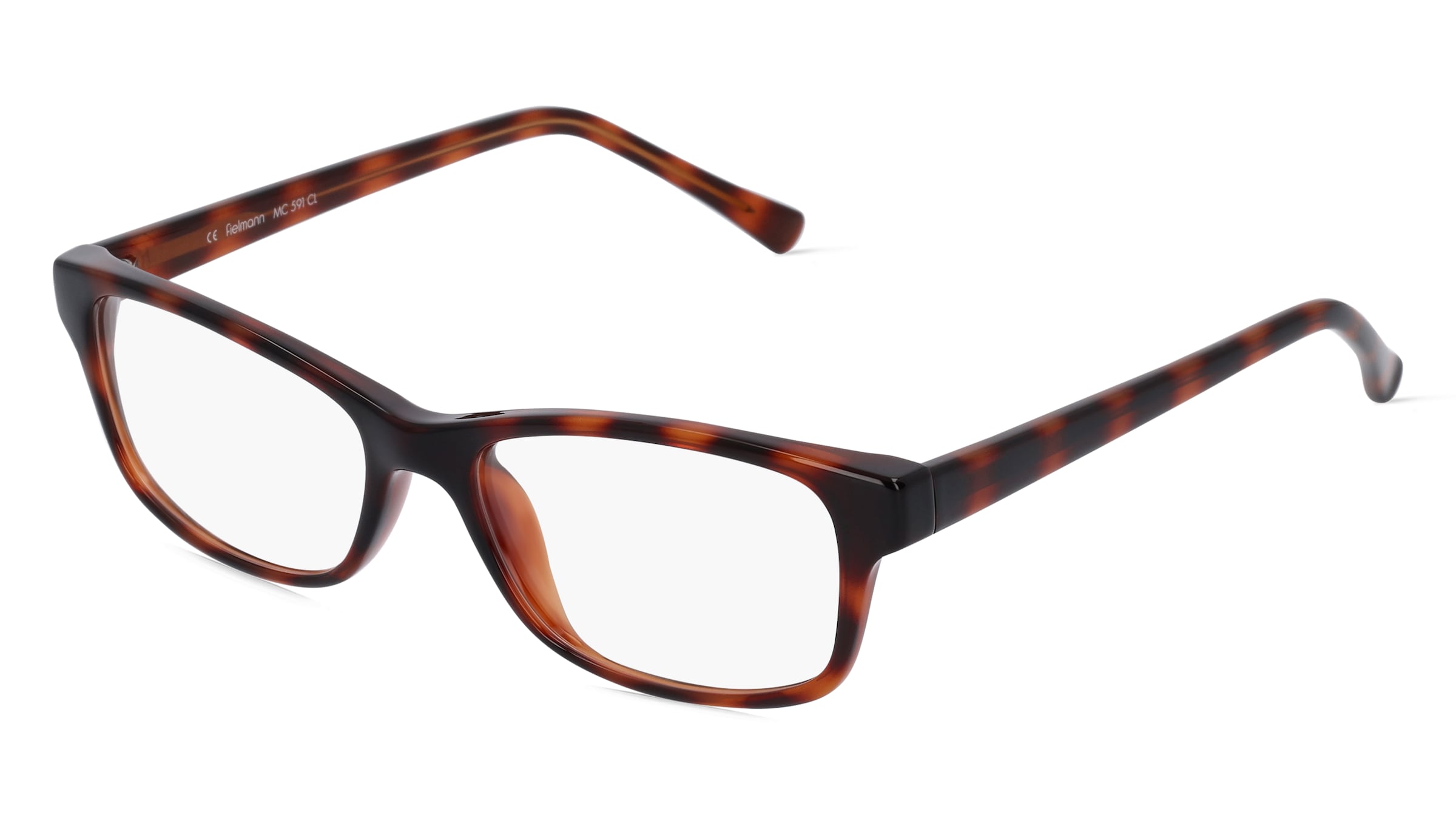 Fielmann MC 591 CL Damen-Brille inkl. Gläser Vollrand Quadratisch Propionat-Gestell 52/16/135, Havanna