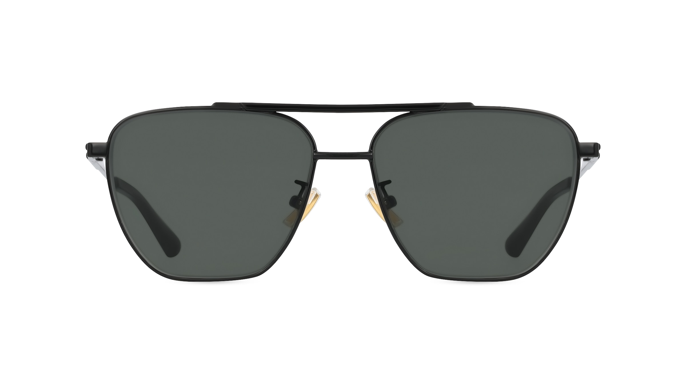 Bottega Veneta BV1236S Herren-Sonnenbrille Vollrand Pilot Metall-Gestell, schwarz