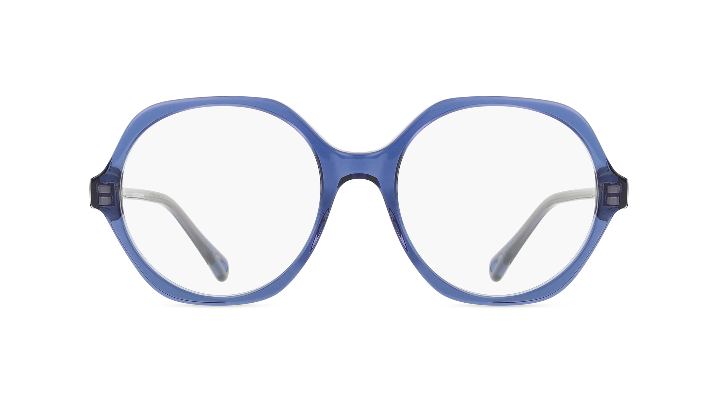 Chloé CH0083O Unisex-Brille inkl. Gläser Vollrand Rund Acetat-Gestell 53mm/18mm/140mm, blau