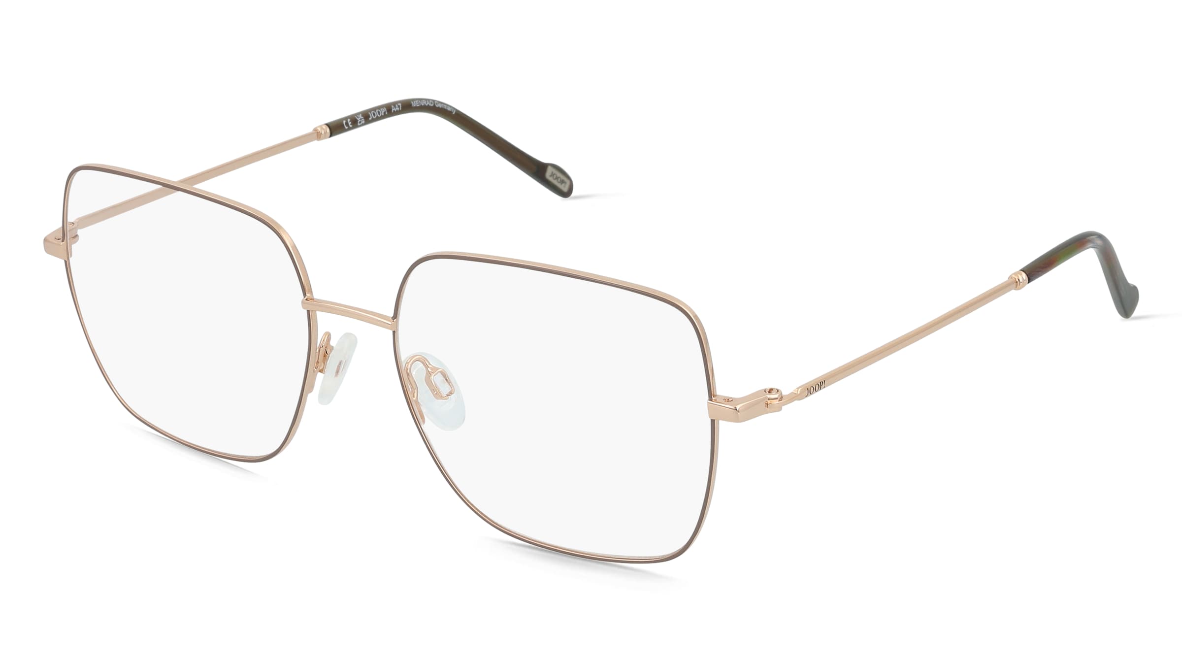 joop JP3342 Damen-Brille inkl. Gläser Vollrand Quadratisch Edelstahl-Gestell 54/16/140, Beige