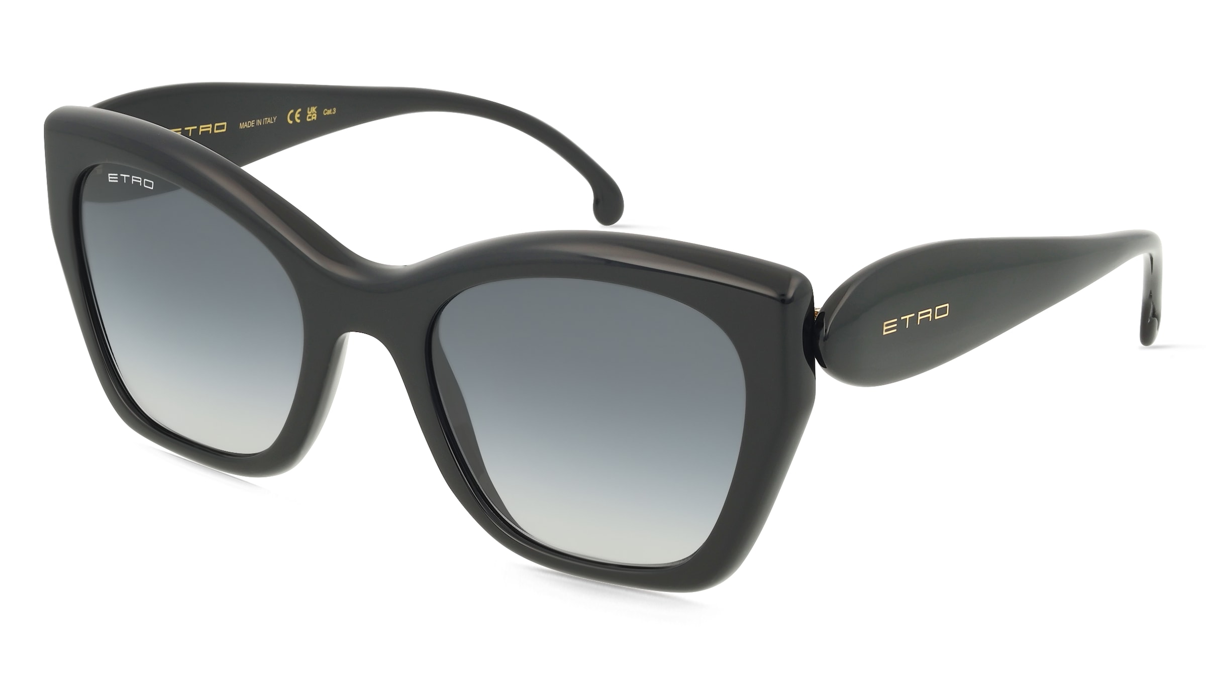 Etro 0084/S Damen-Sonnenbrille Vollrand Eckig Acetat-Gestell, Schwarz