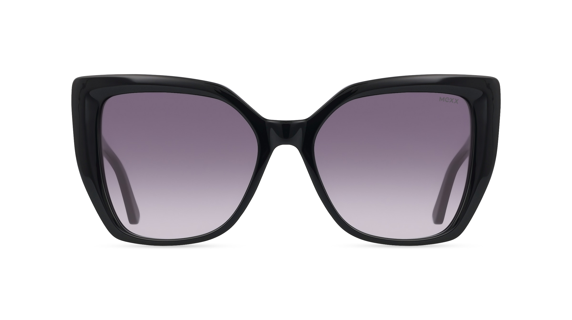 Mexx Eyes 6512 Damen-Sonnenbrille Vollrand Butterfly Kunststoff-Gestell, schwarz