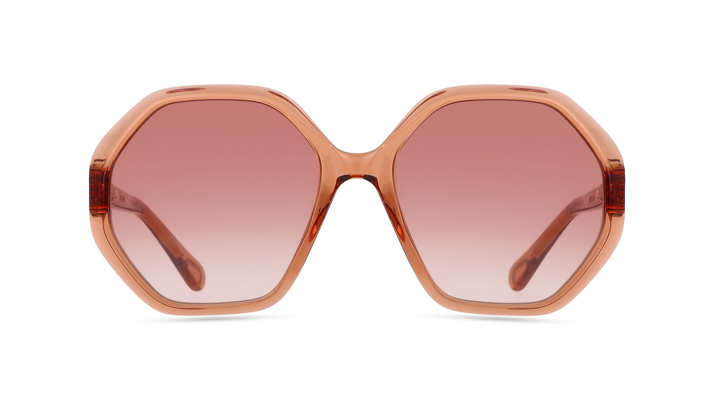 Chloé CC0004S Jugend-Sonnenbrille Vollrand Achteckig Kunststoff-Gestell, orange