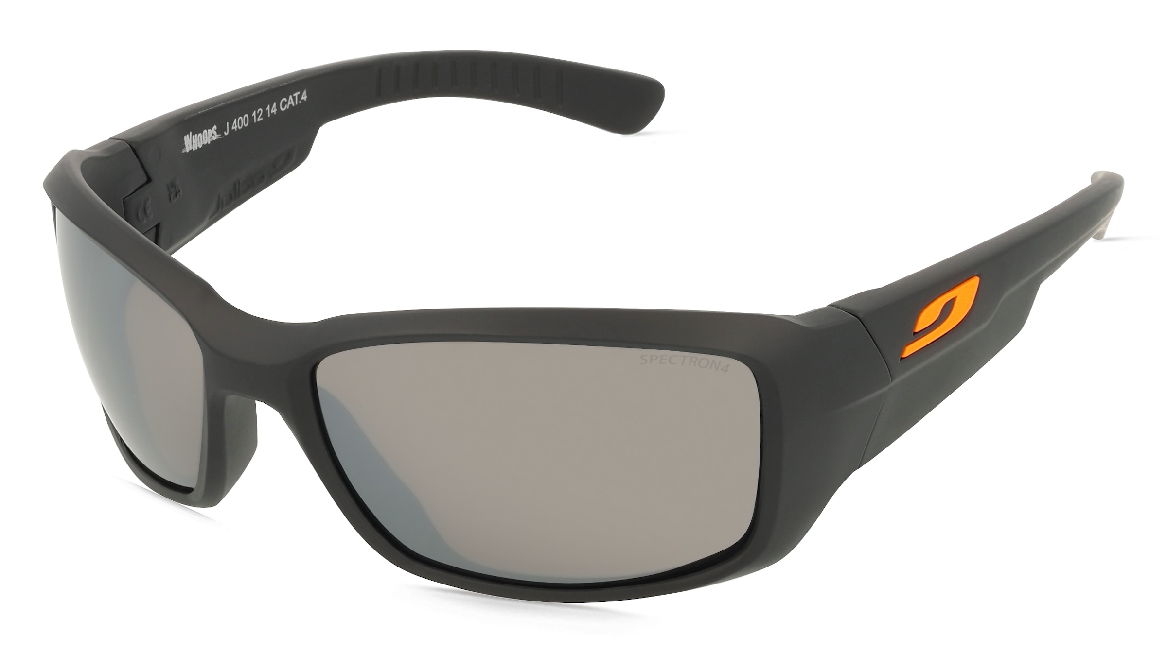 Julbo J4001214 WHOOPS Unisex-Sonnenbrille Vollrand Eckig Kunststoff-Gestell, Schwarz