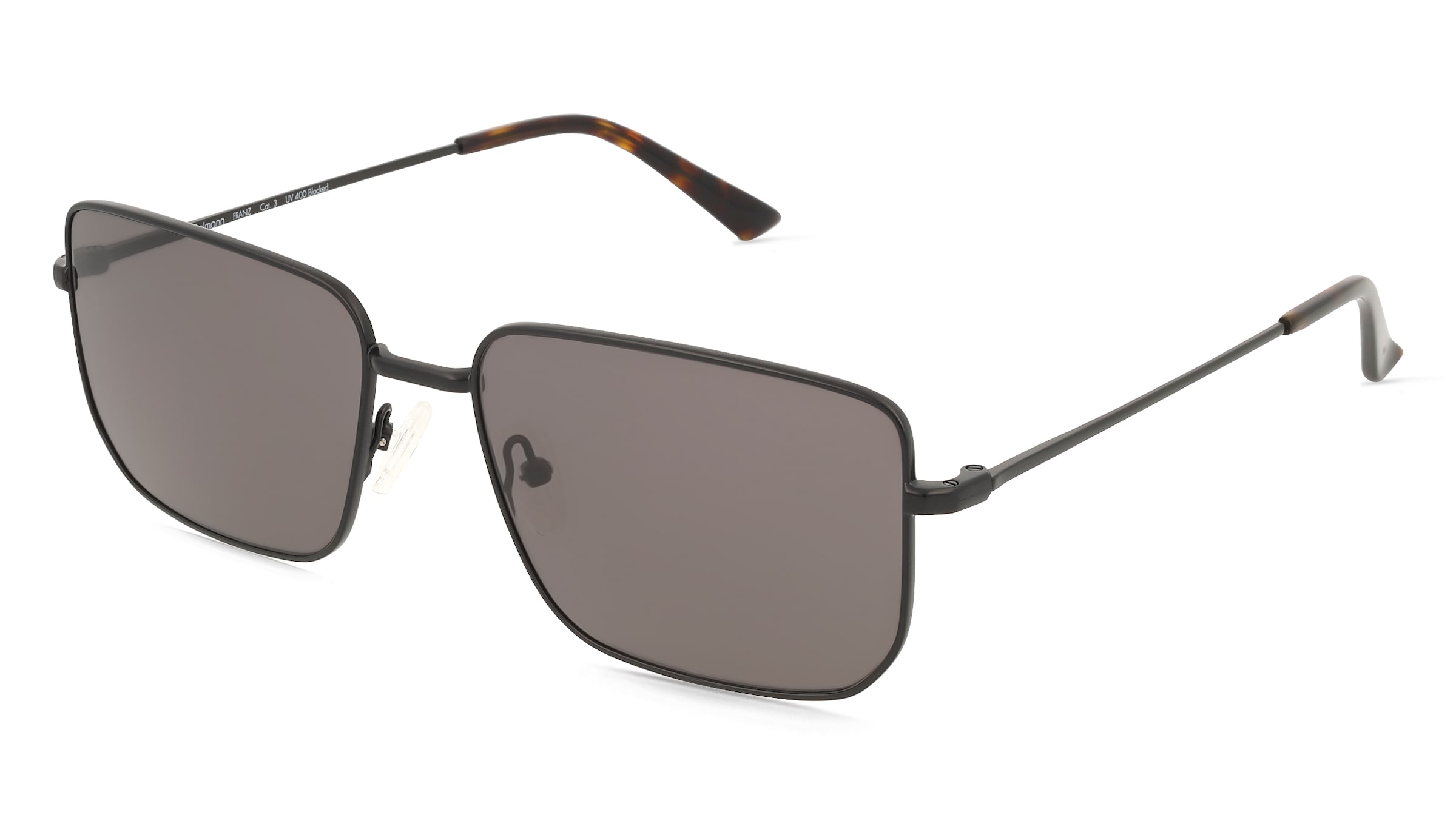Fielmann BD 582 SUN FA FRANZ Herren-Sonnenbrille Vollrand Quadratisch Edelstahl-Gestell, Schwarz