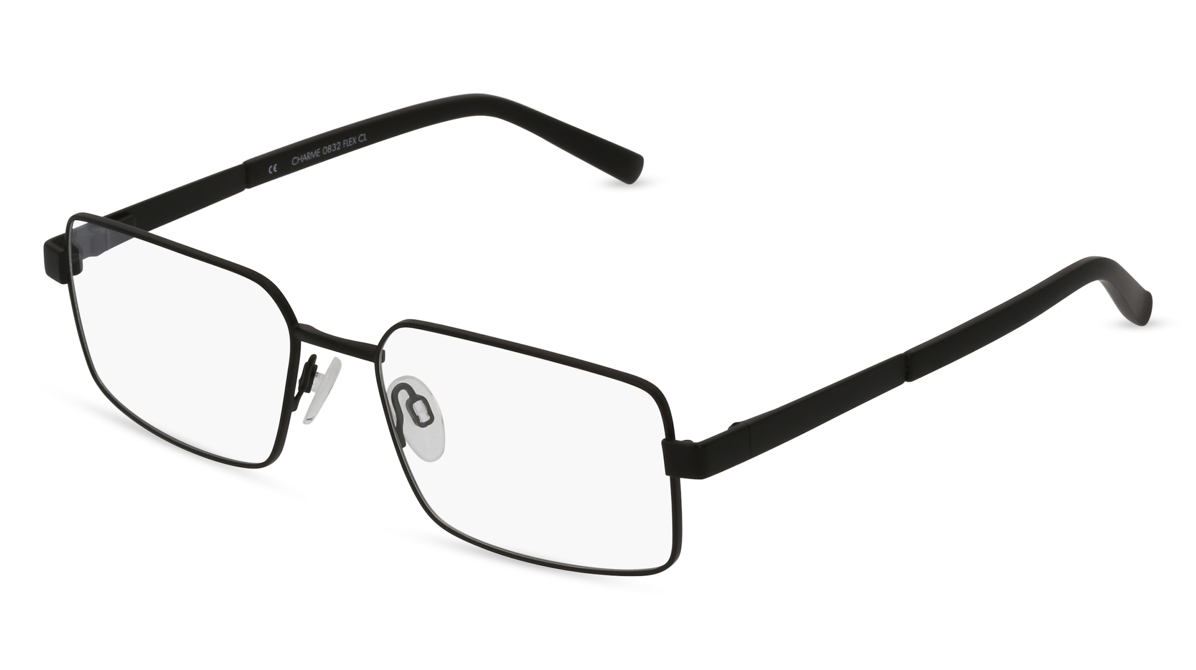 Fielmann CHARME 0832 FLEX CL Herren-Brille inkl. Gläser Vollrand Quadratisch Metall-Gestell 55/18/140, Schwarz