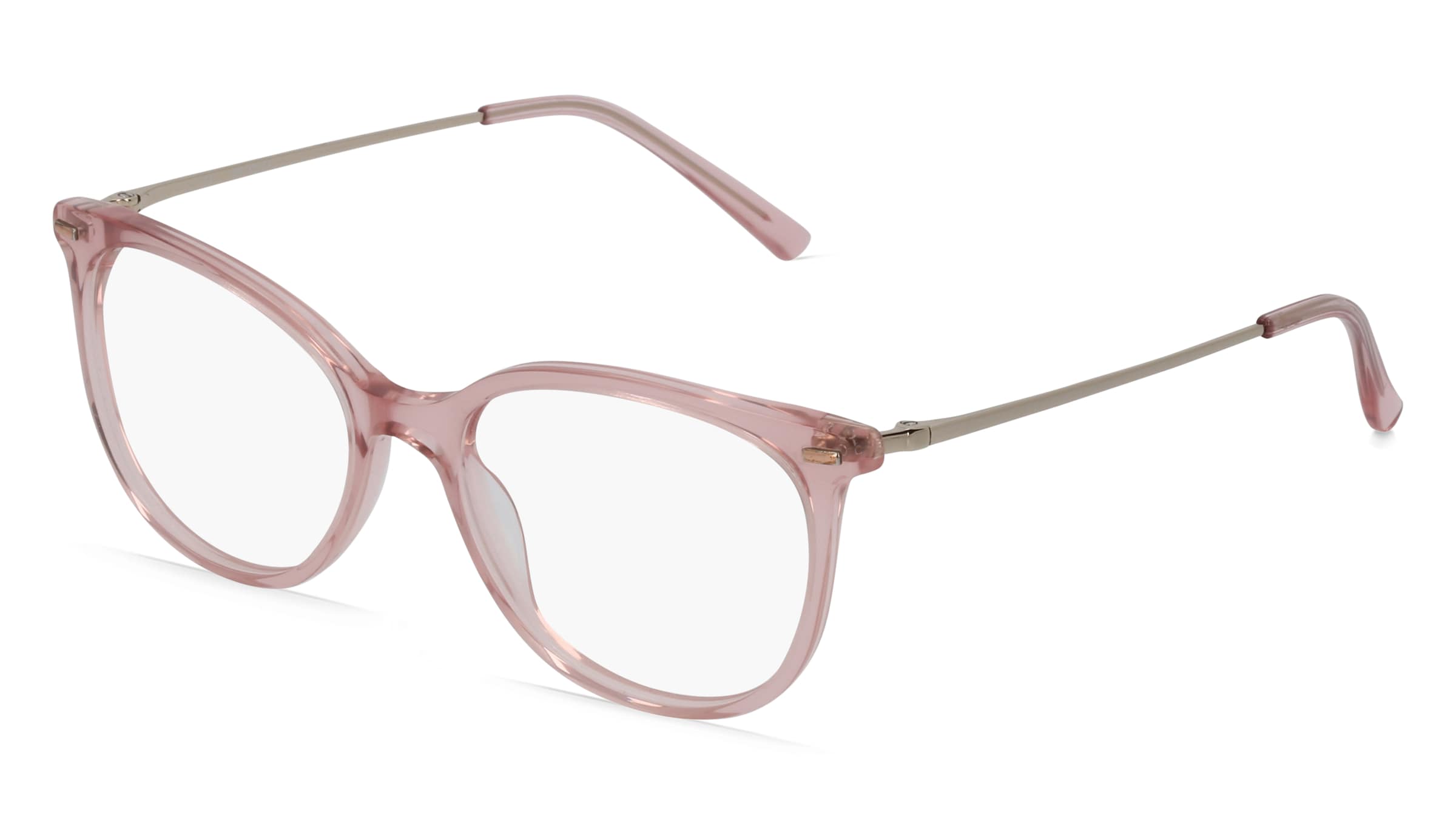 Fielmann BE 006 FA Damen-Brille inkl. Gläser Vollrand Panto Acetat-Gestell 52/17/135, Pink