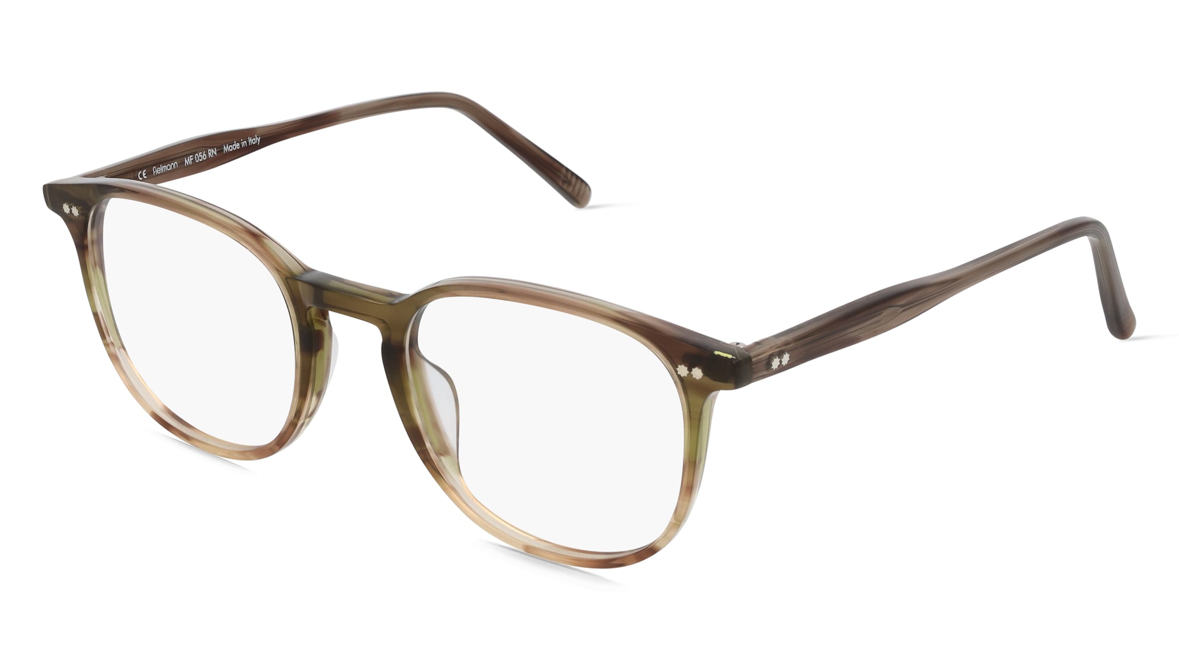 Fielmann MF 056 RN Herren-Brille inkl. Gläser Vollrand Panto Kunststoff-Gestell 50/21/145, Grün