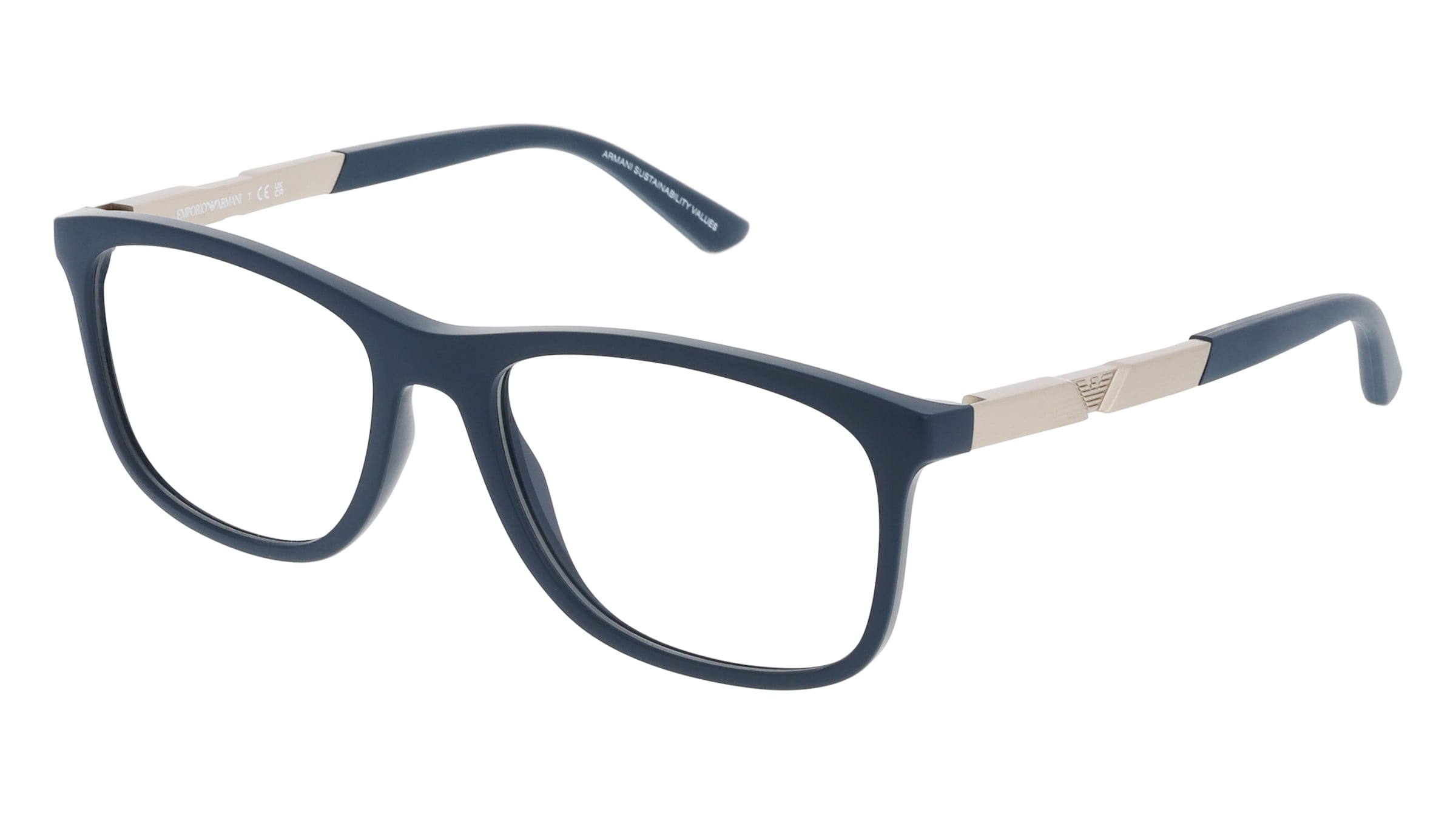 Luxottica Fashion Brillen Vertriebs Gmbh Herren Blau Emporio Armani Ea3247 -Brille Inkl. Gläser Vollrand Quadratisch Kunststoff-Gestell 53/17/145,