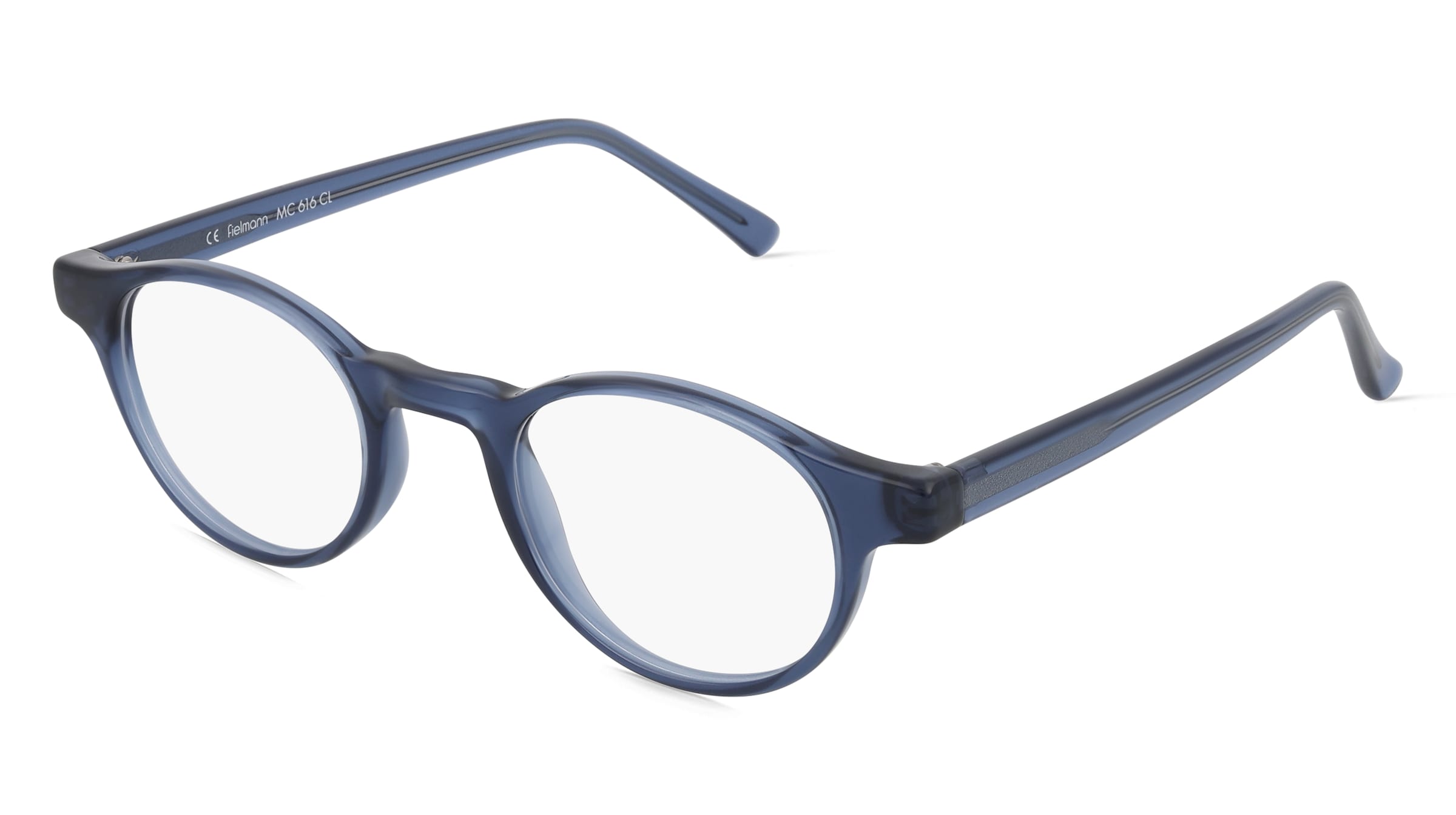 Fielmann MC 616 CL MADDOX Unisex-Brille inkl. Gläser Vollrand Panto Propionat-Gestell 45mm/22mm/140mm, blau