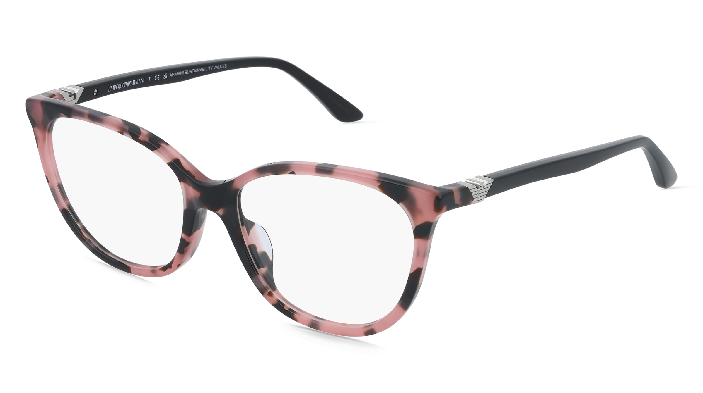Emporio Armani 0EA3249U Damen-Brille inkl. Gläser Vollrand Cat Eye Acetat-Gestell 53/16/140, Pink