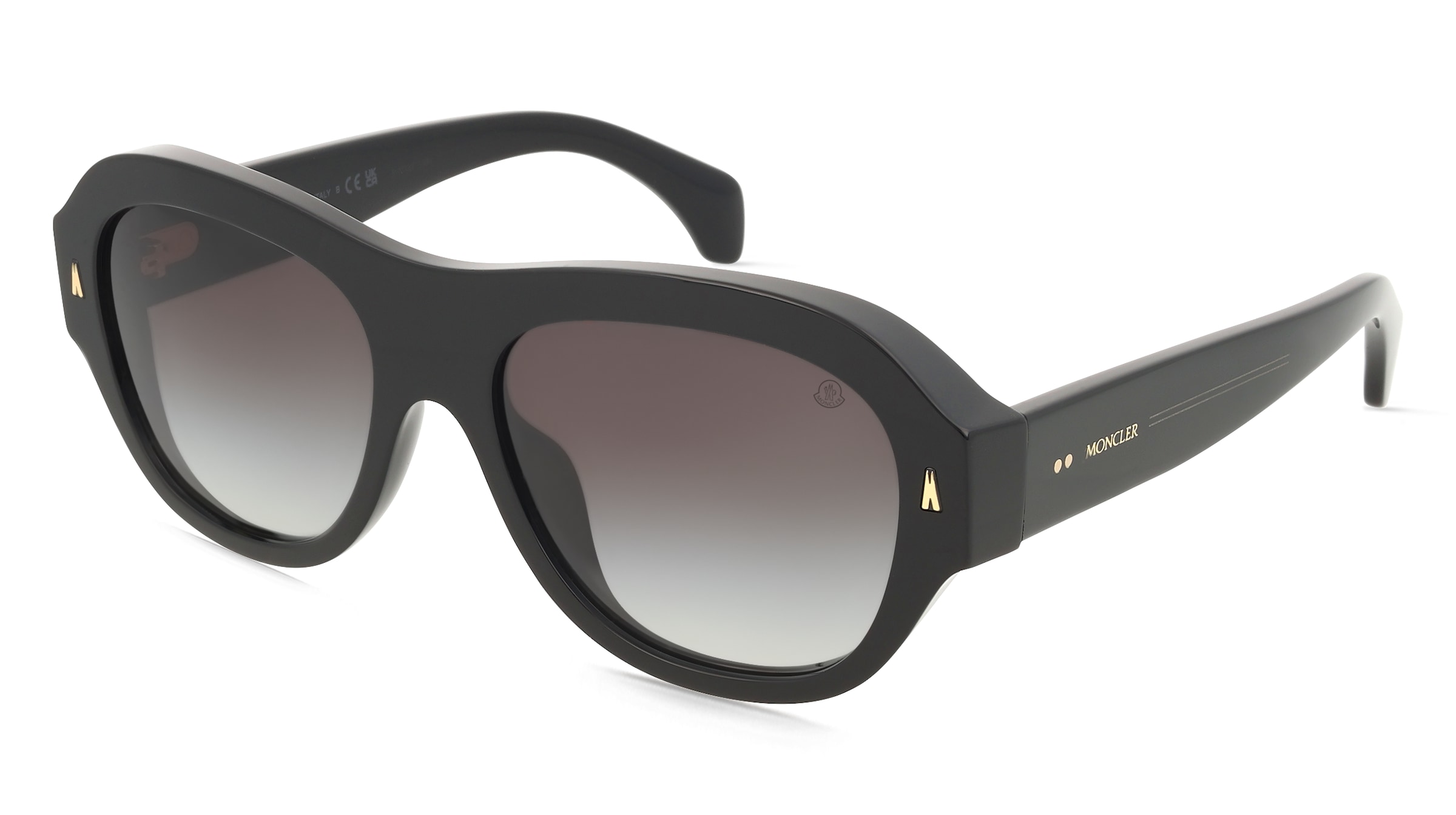 Moncler 0ME6015U ELEVANE Unisex-Sonnenbrille Vollrand Geometrisch Acetat-Gestell, Schwarz